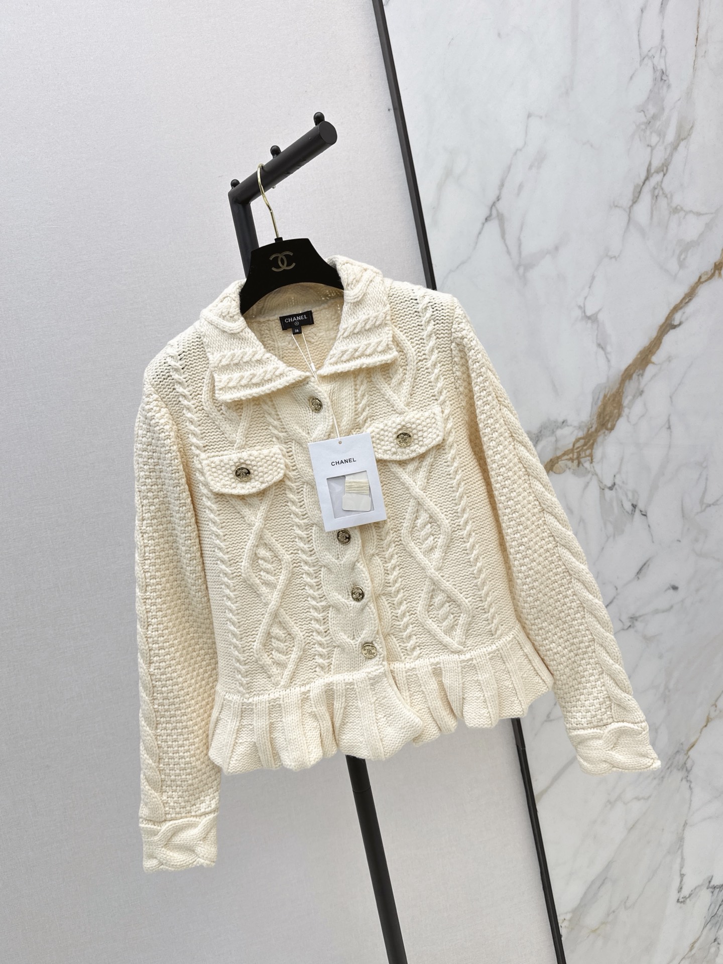 Chan 26fw reffule knit cardigan