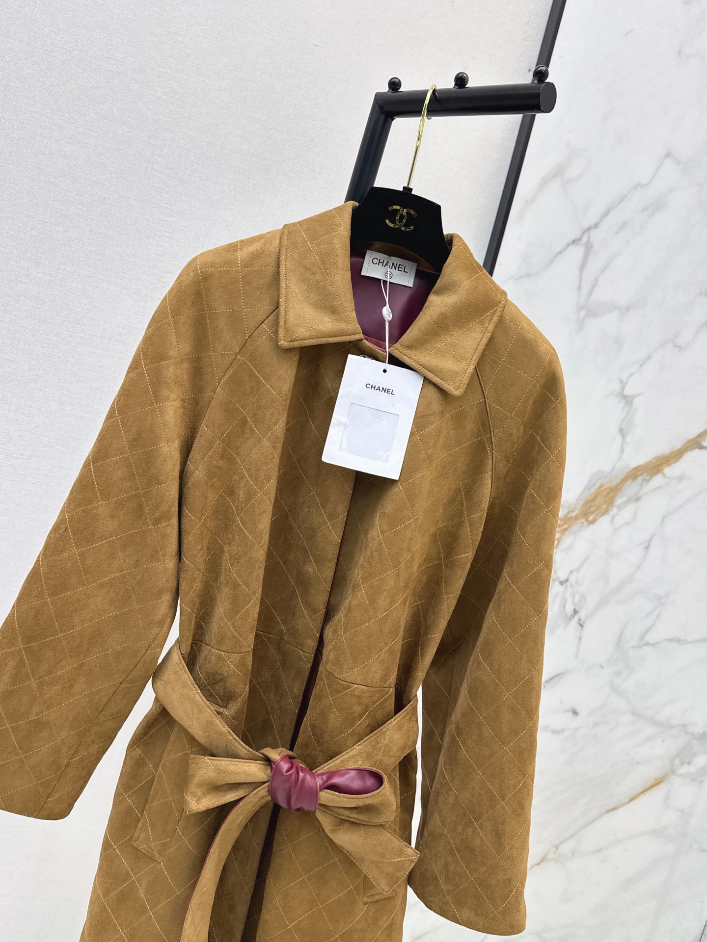 Chan 26fw suede fleece trench coats