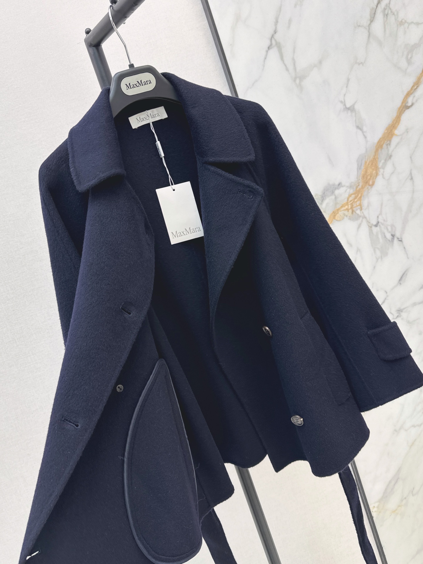 Max 26fw belted double button overcoats