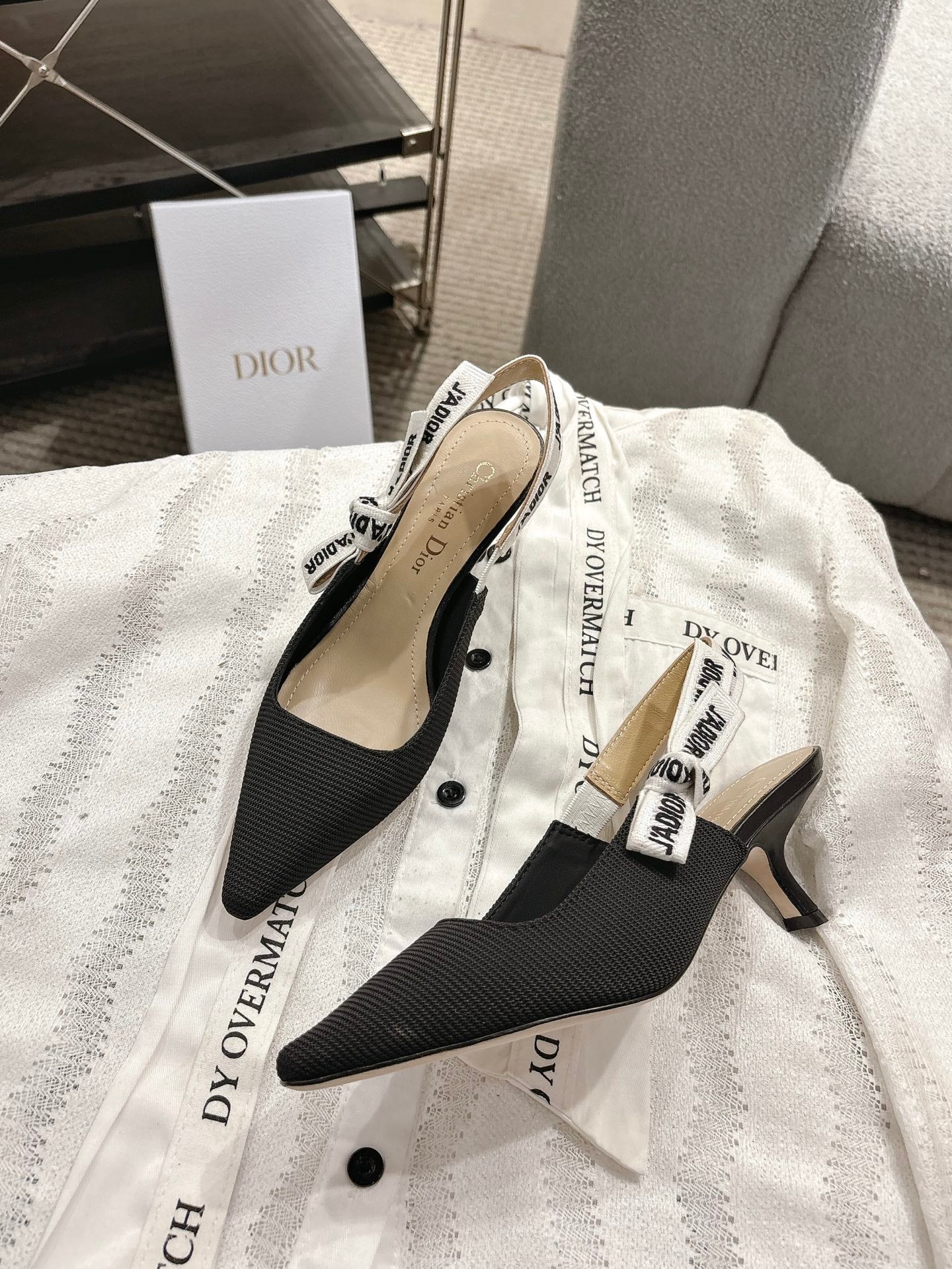 CD 25fw kitten slingback heels