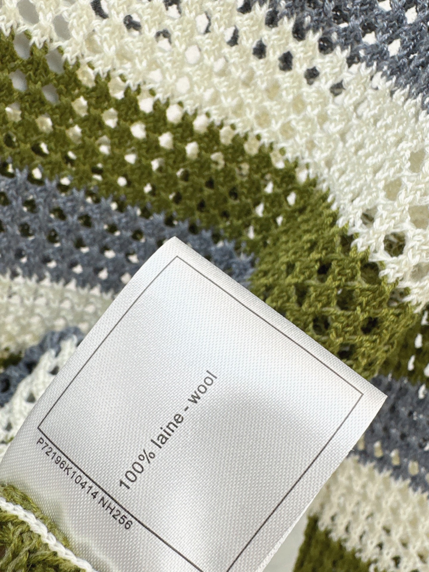 Chan 26fw stripe hollow knit sweater