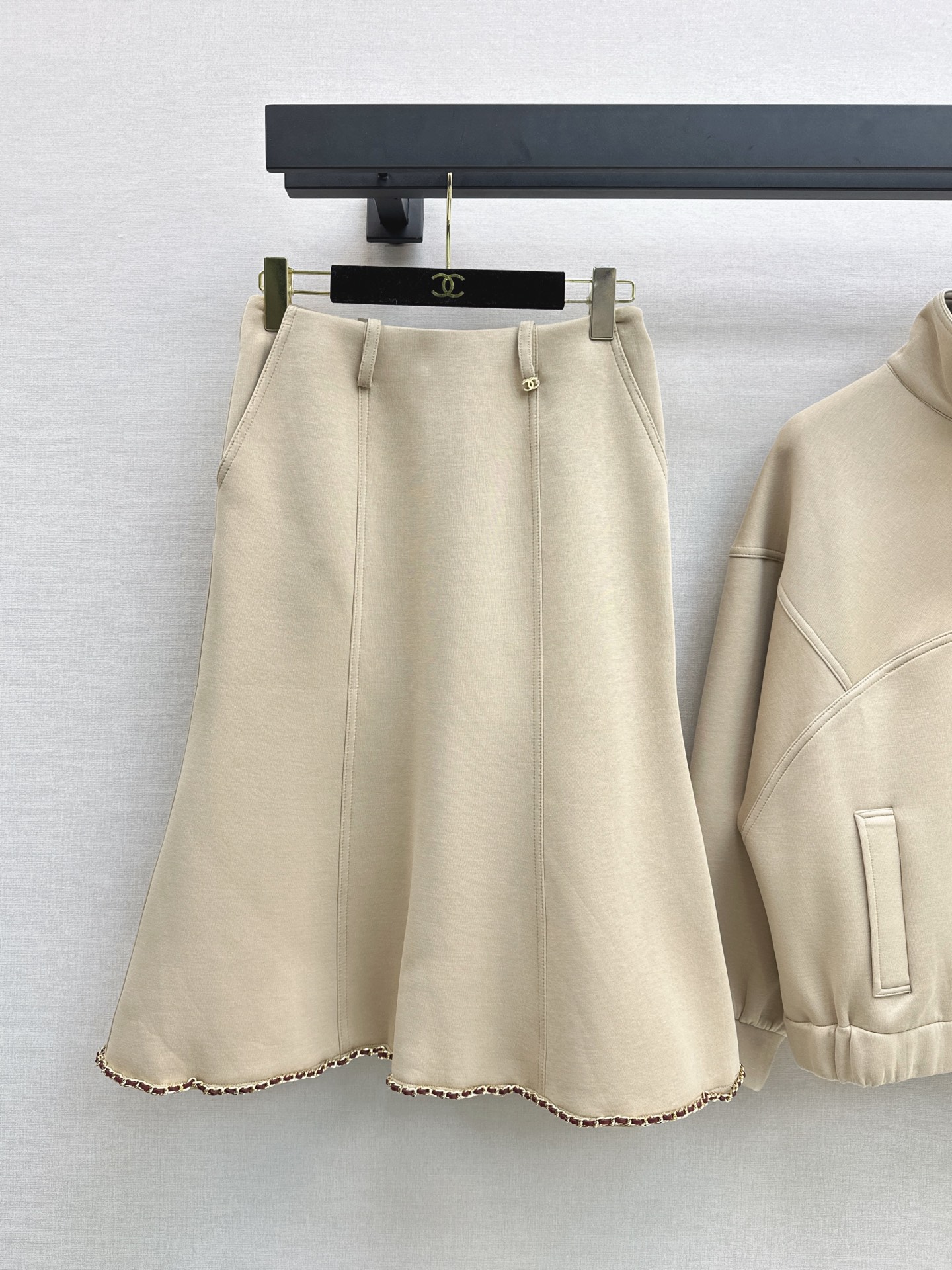 Chan 26fw zip-up sweatshirt skirt sets