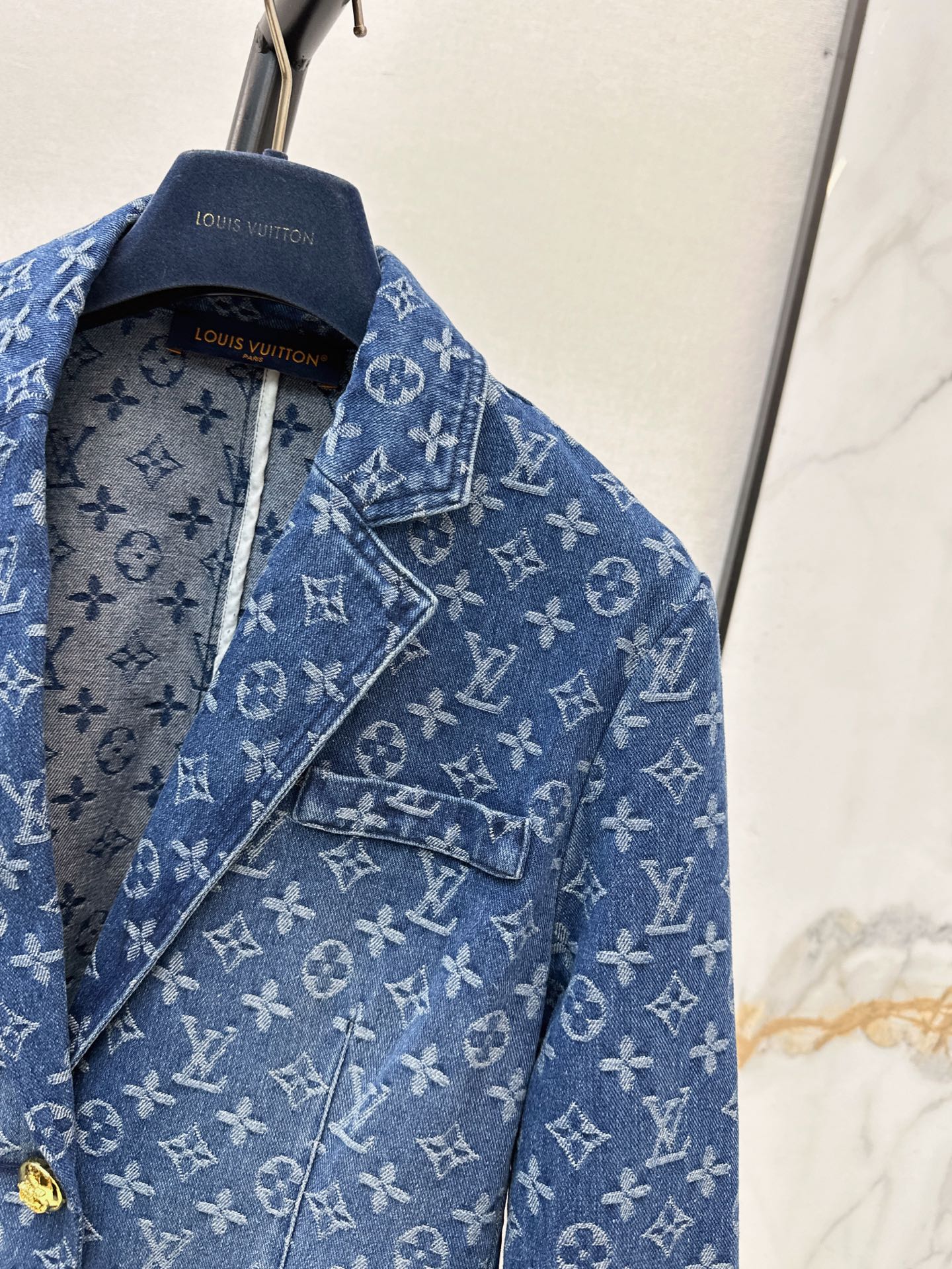 Loui 26fw print denim jacket