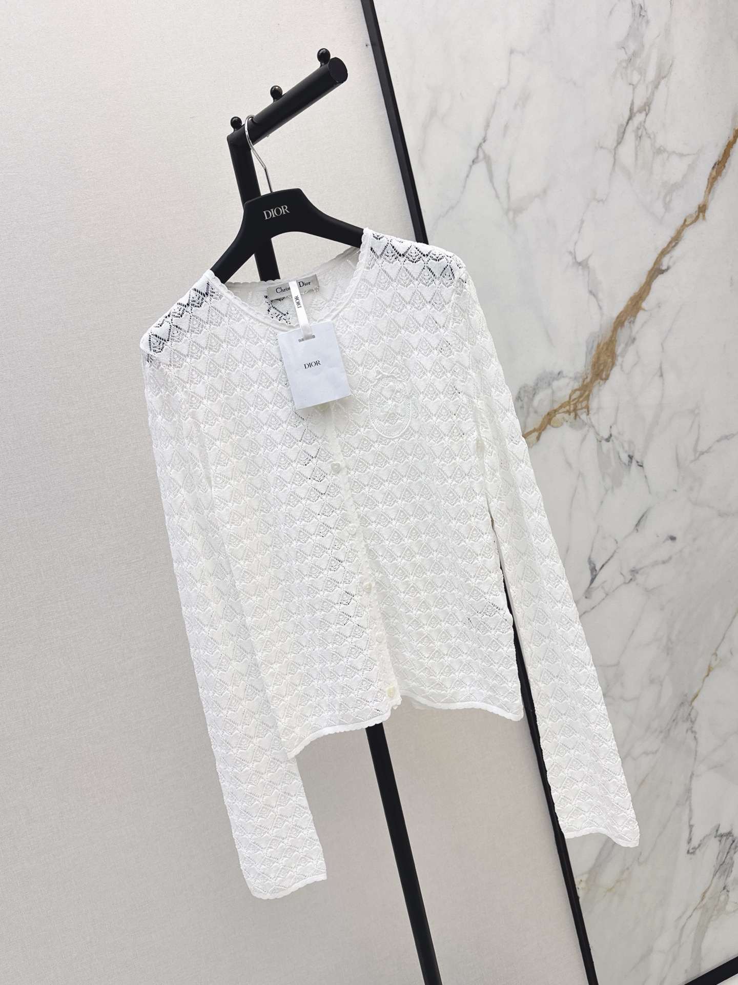 CD 26fw hollow jacquard knit cardigan