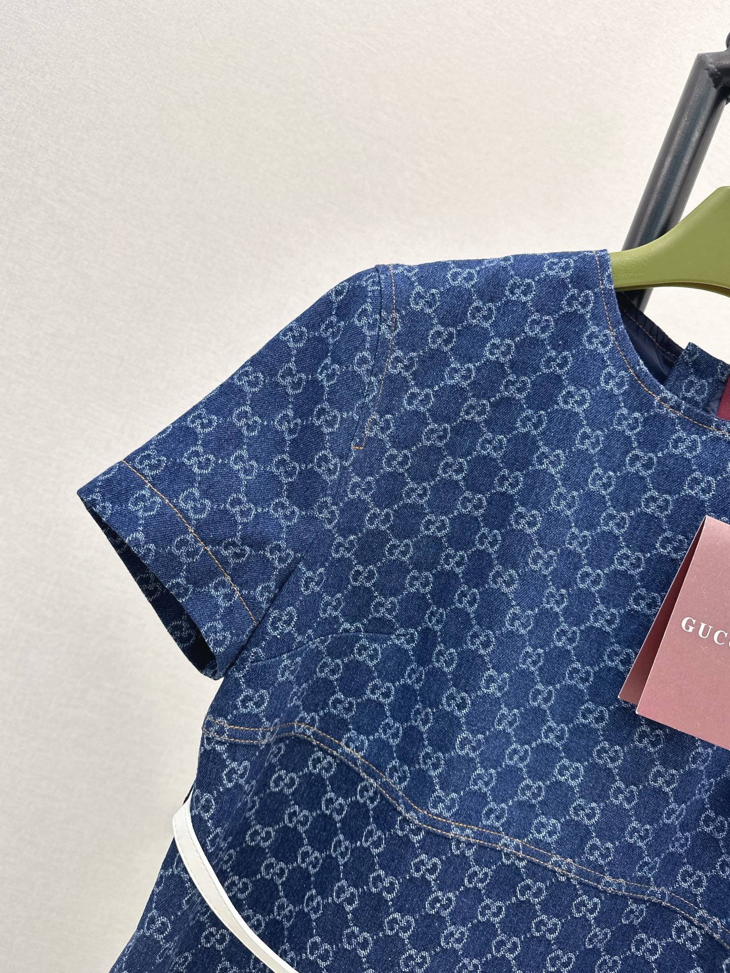 Guc  denim jacquard dress