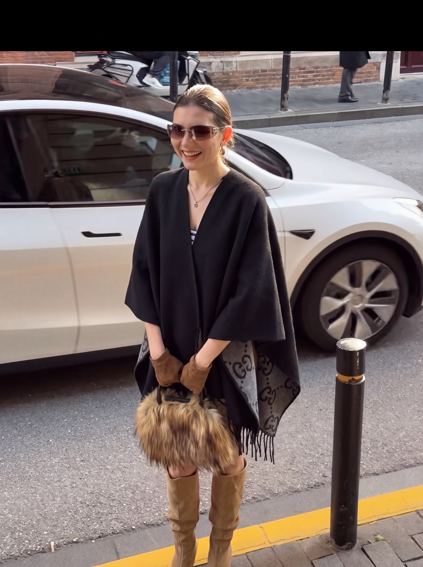 Guc 26fw wool shawls cape