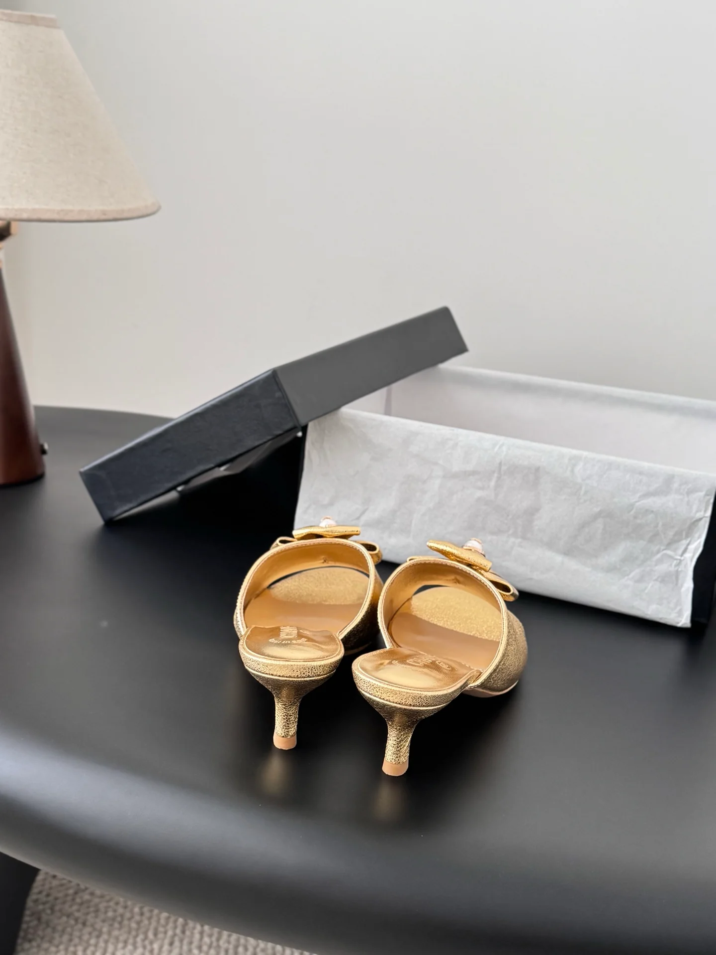 Chan 26ss kitten heel slides