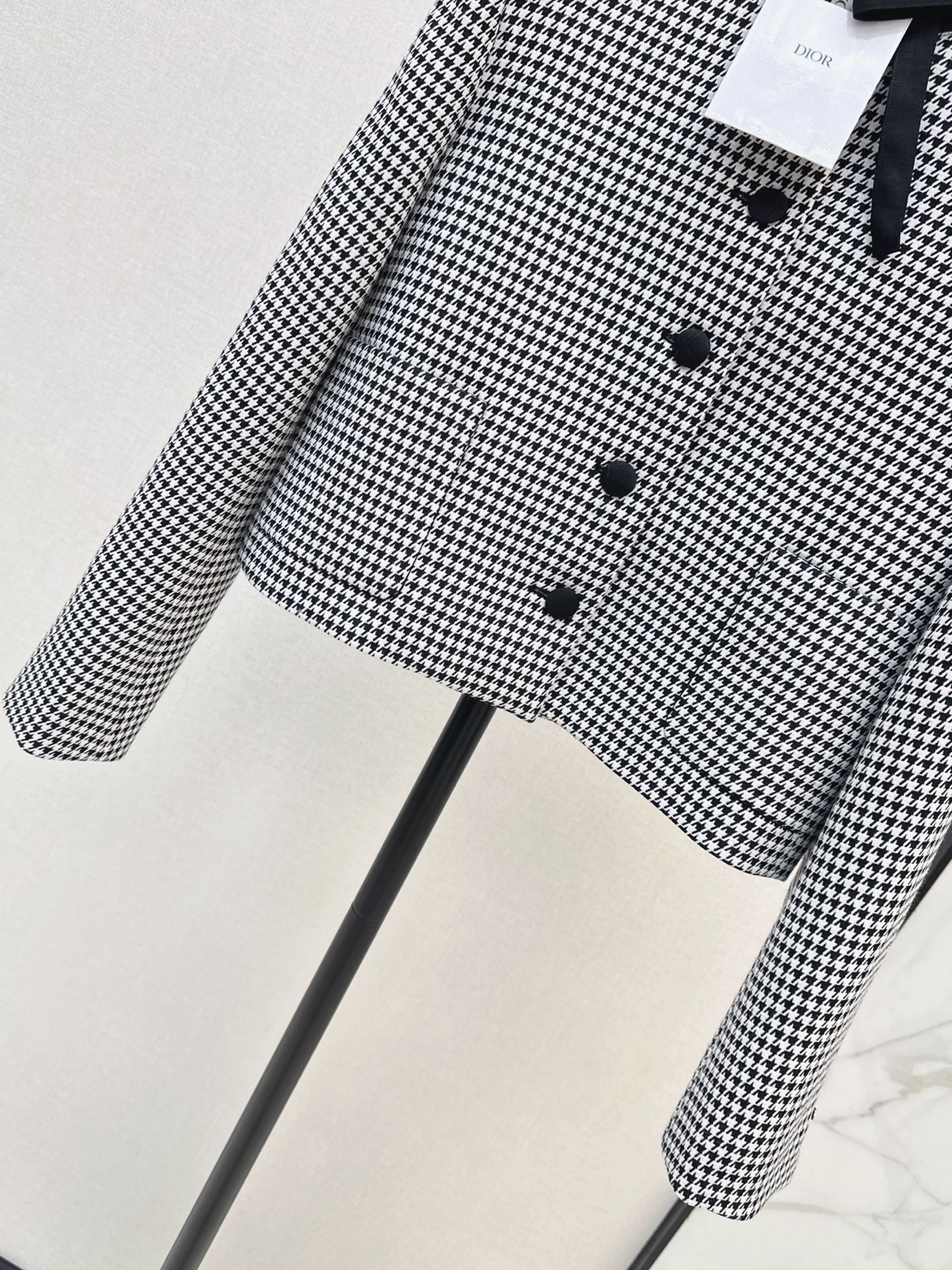 CD 26fw houndstooth bow jacket