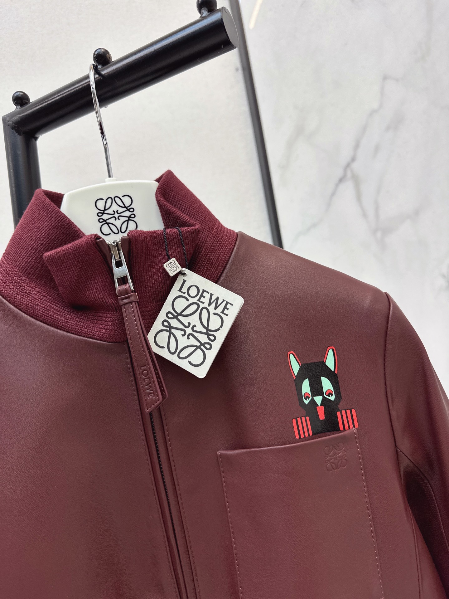 Loe 26fw leather jacket