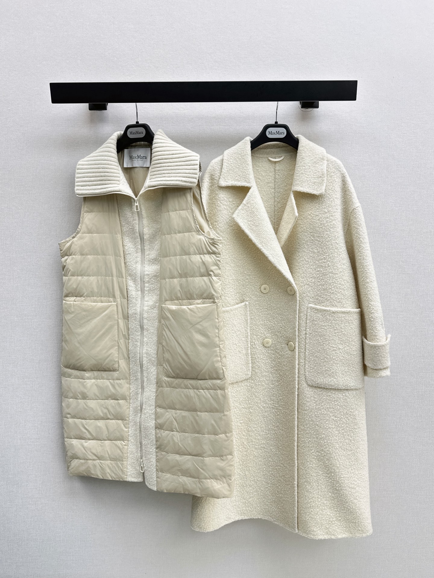 Max 26fw down vest double breasted overcoats set