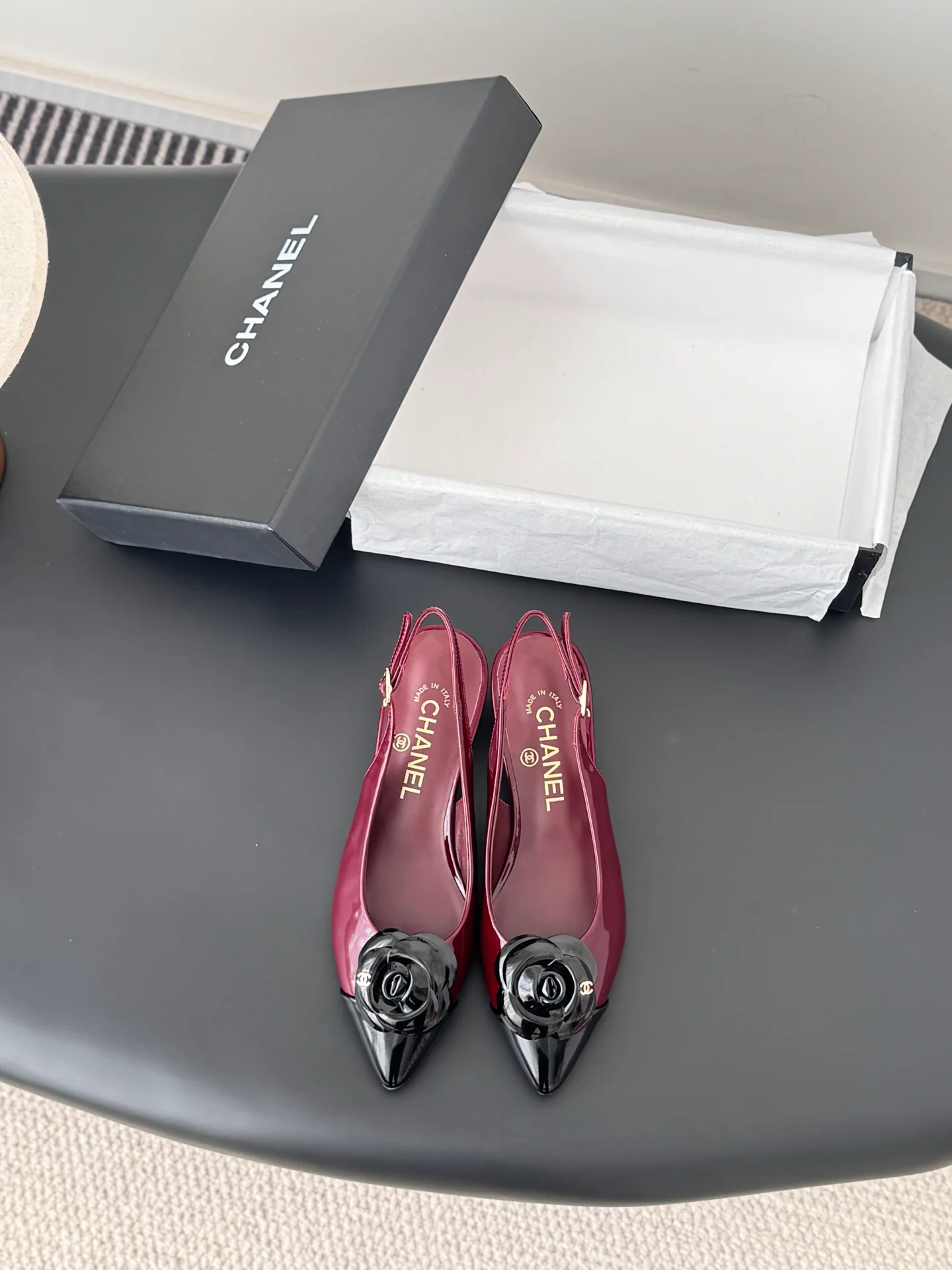Chan 26ss slingback flats