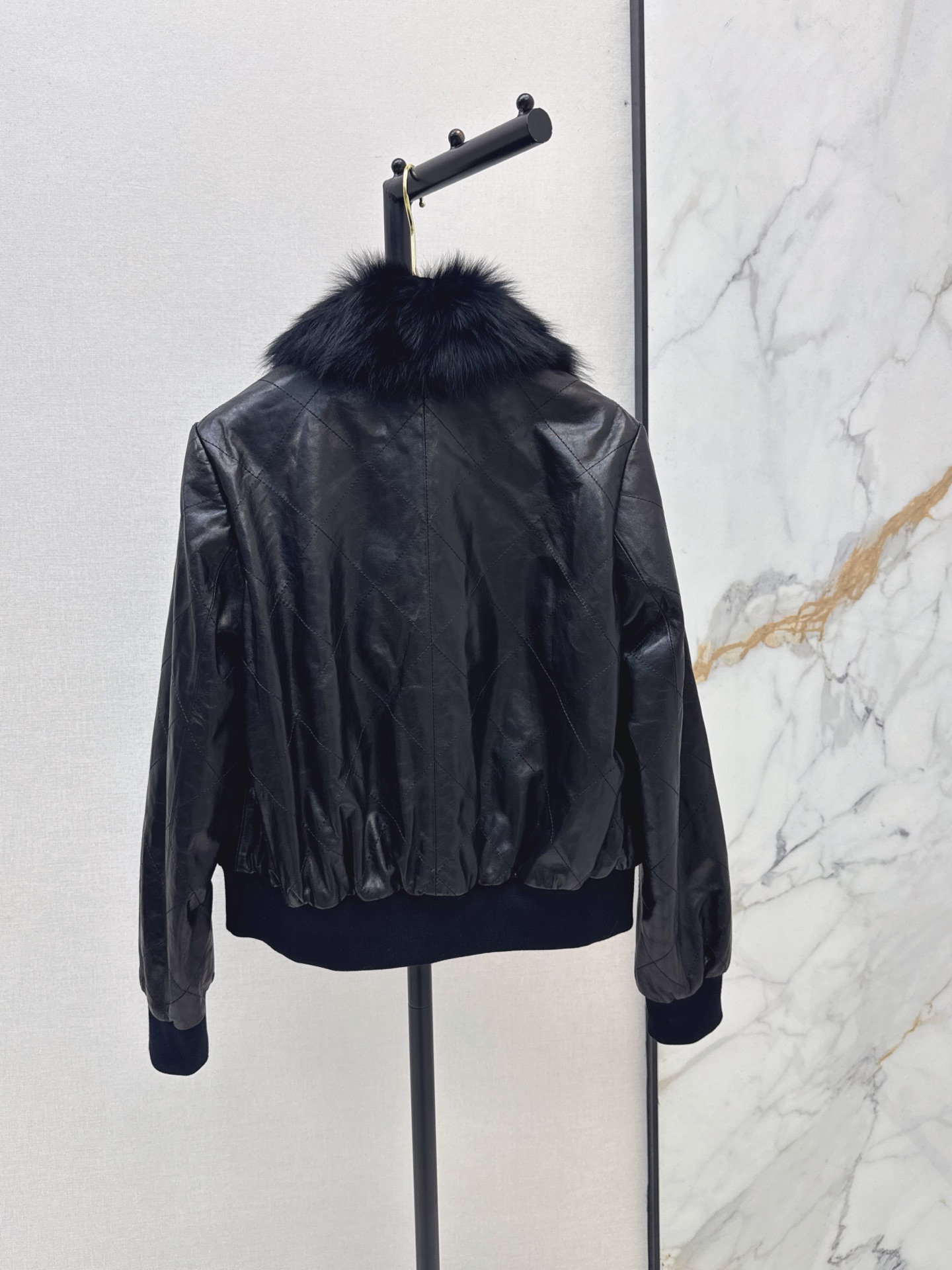 Chan 26fw leather jacket