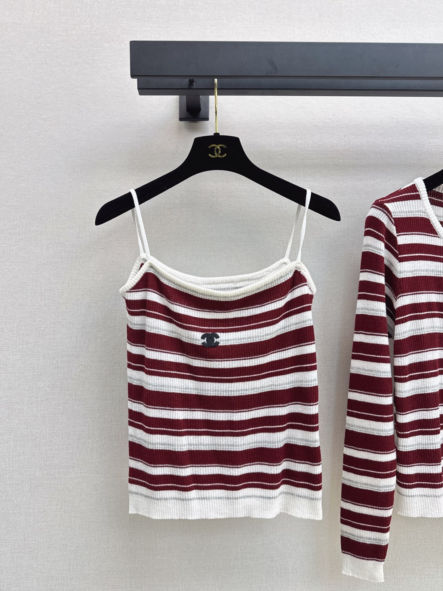 Chan 26fw knit camisole cardigan sets