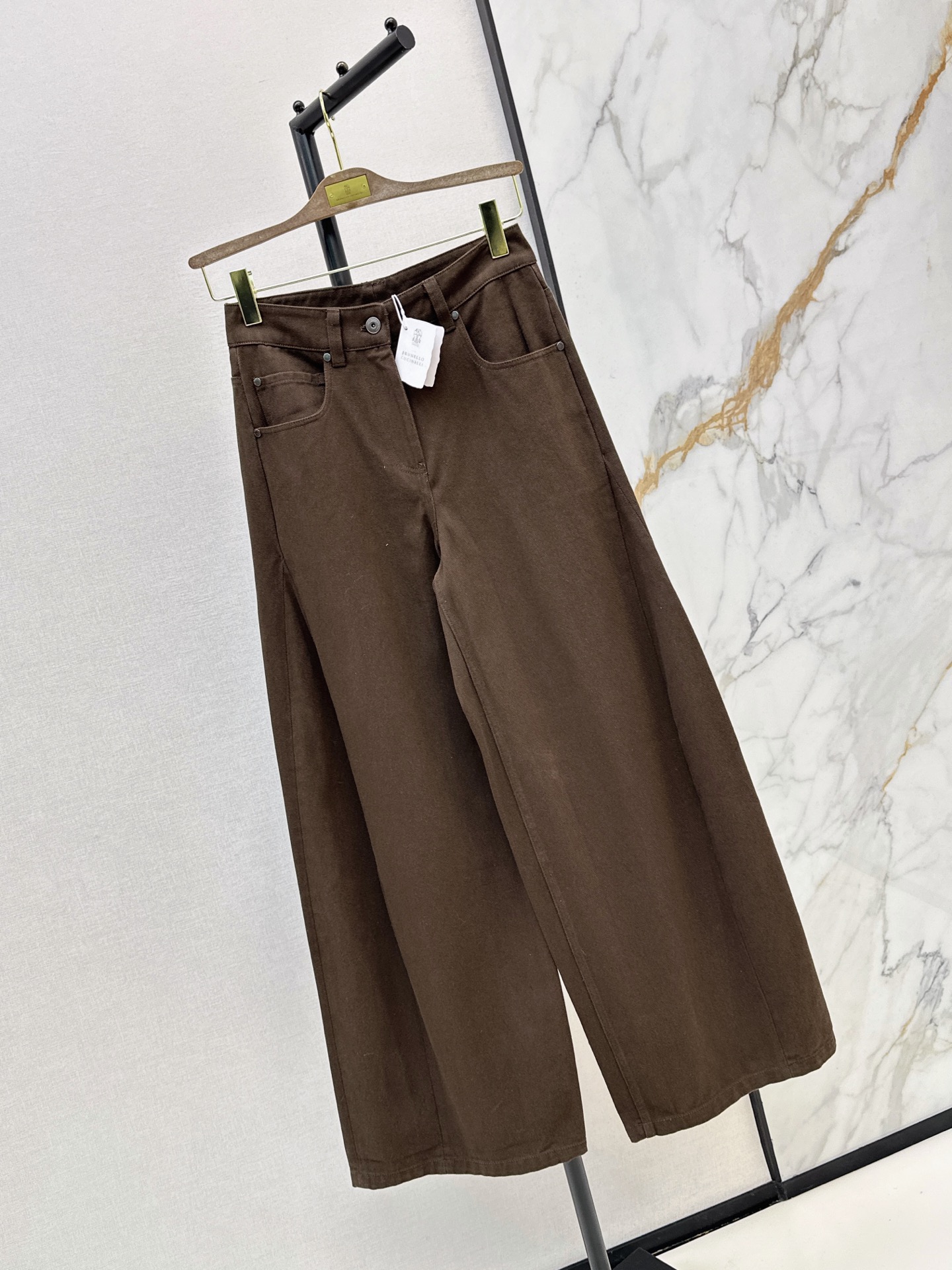 Brun 26fw wide-leg denim pants