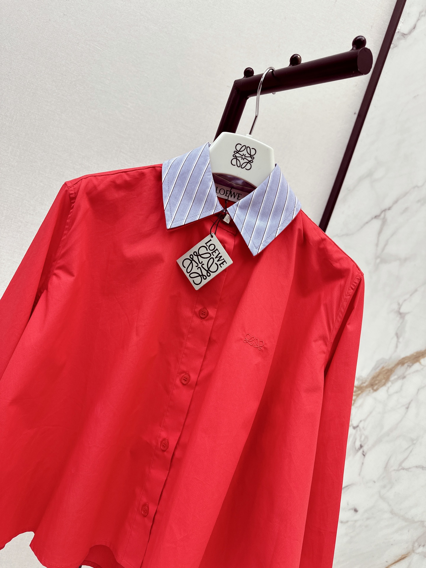 Loe 26fw contract collar shirt