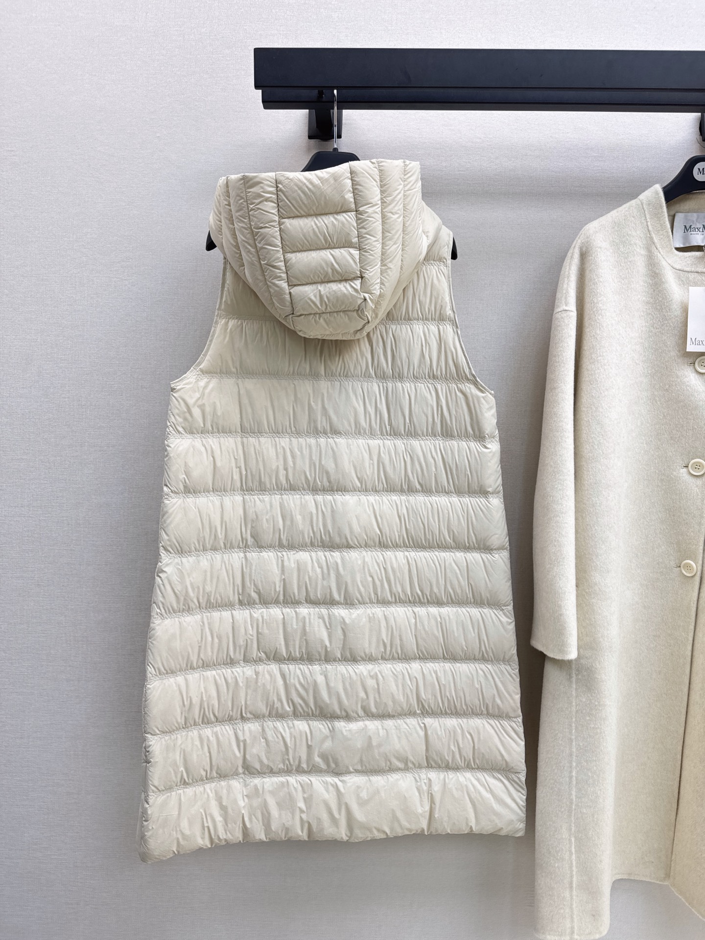 Max 26fw hooded down vest woolen overcoats sets