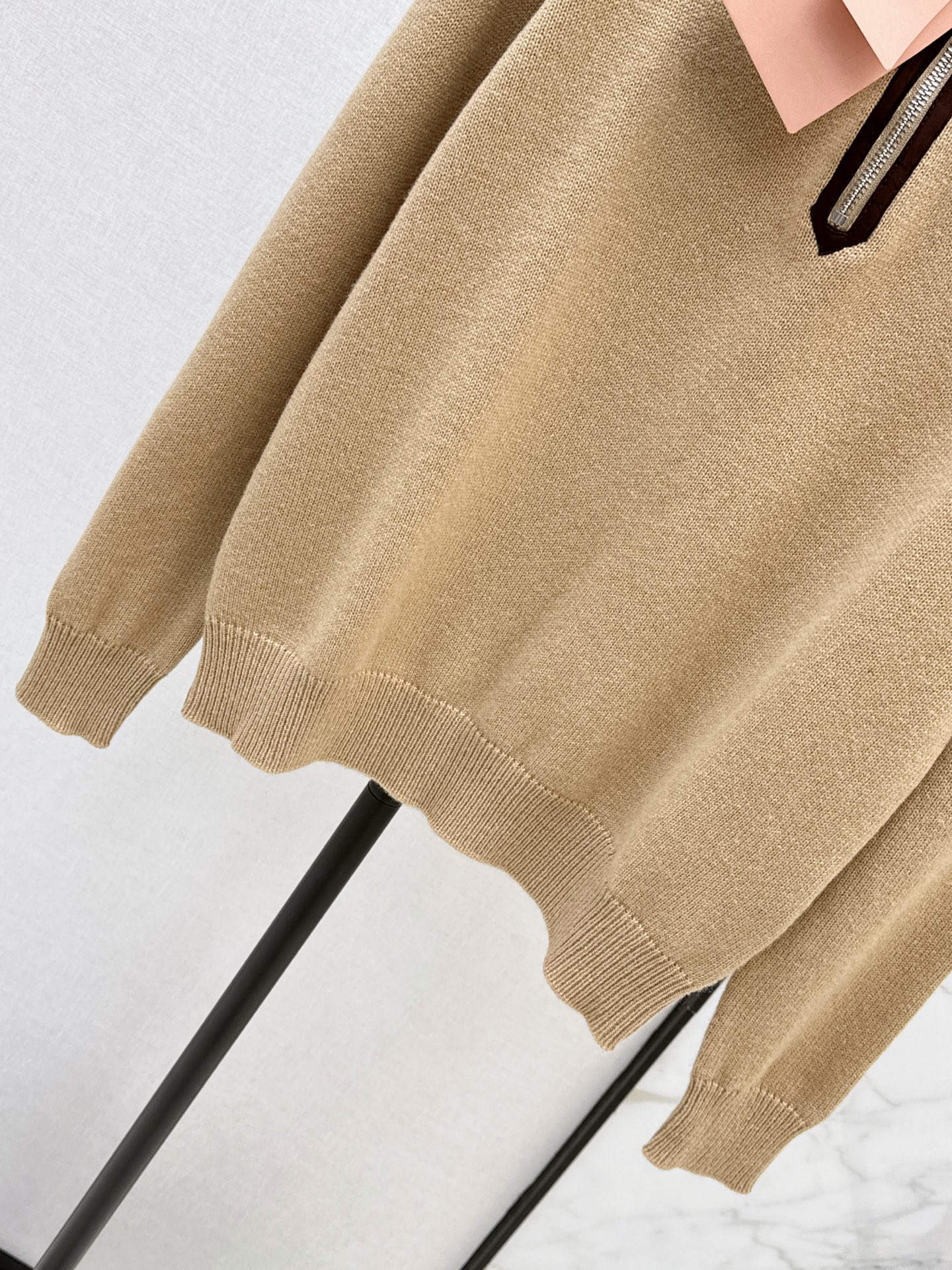 Miu 26fw zip-up knitswear