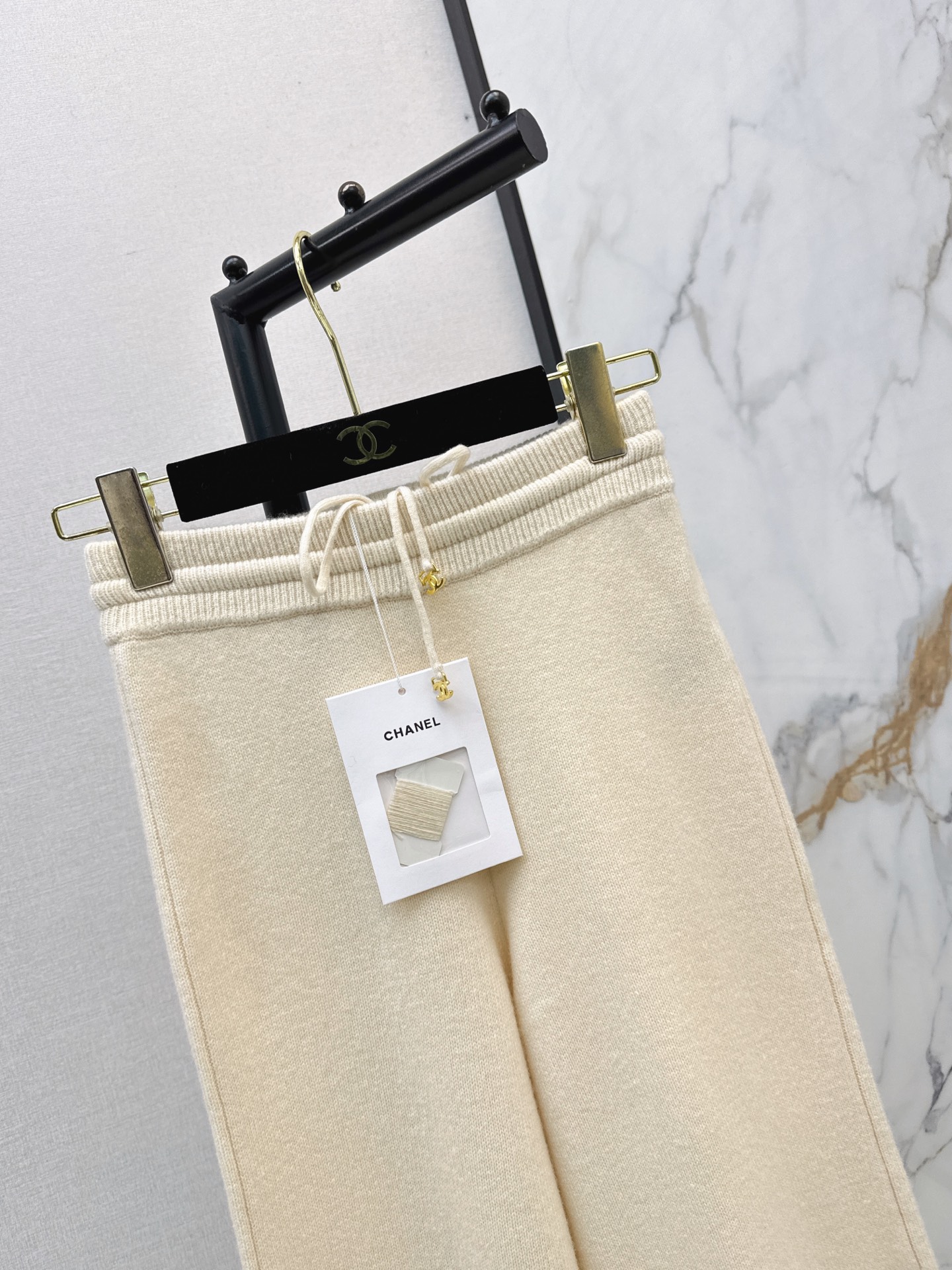 Chan 26fw cashmere straight-leg pants
