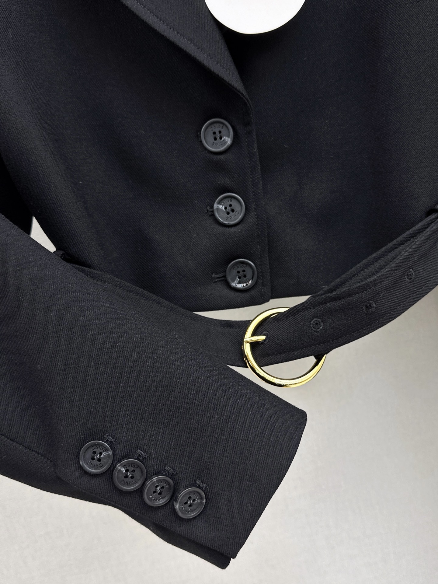 Chol 26fw cropped jacket pleated skirt