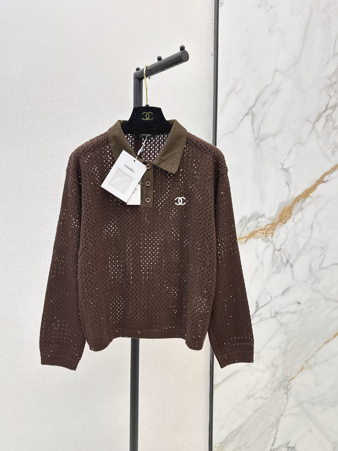 Chan 26fw hollow knit sweater
