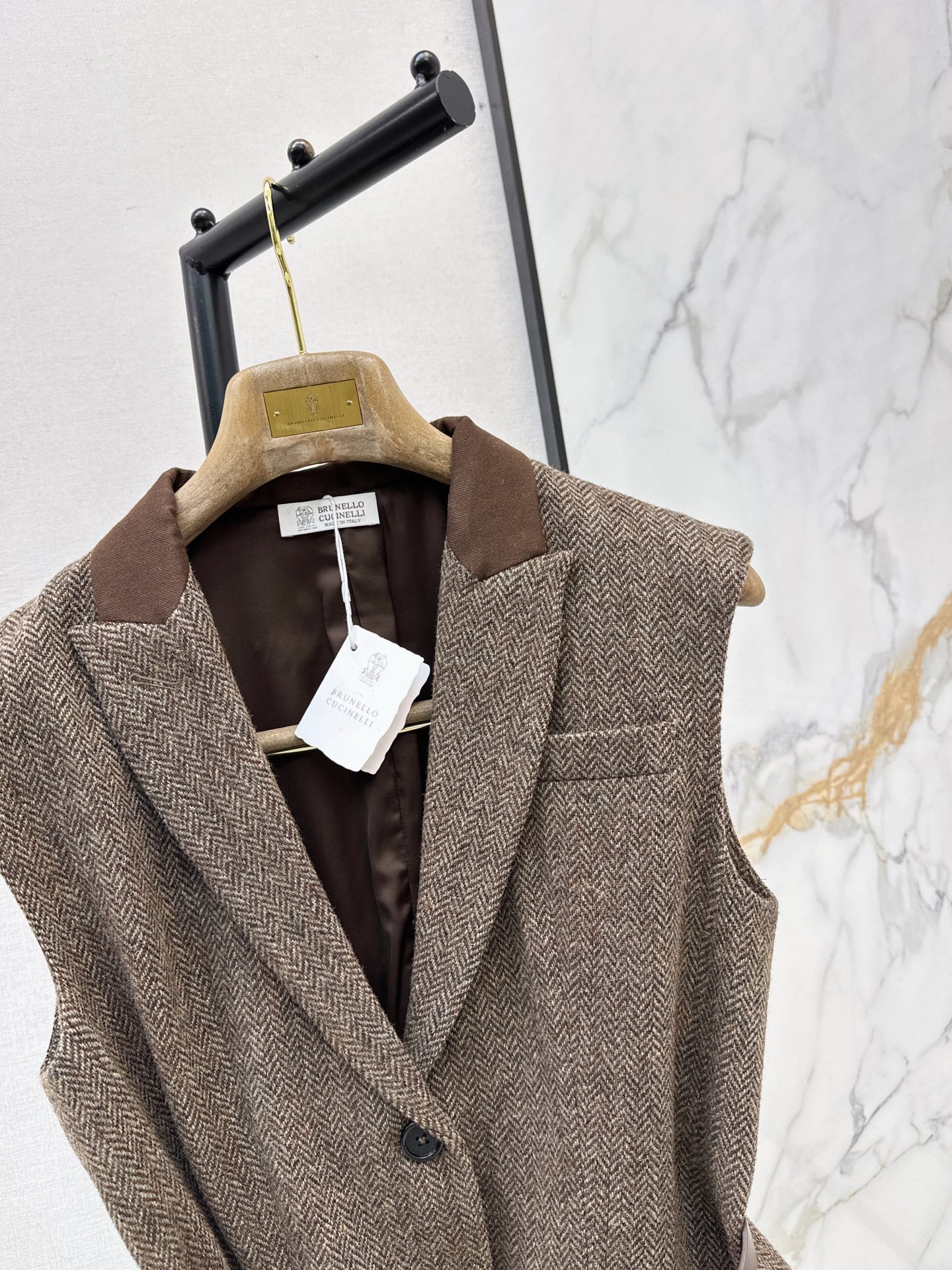 Brun 26fw belted suit vest