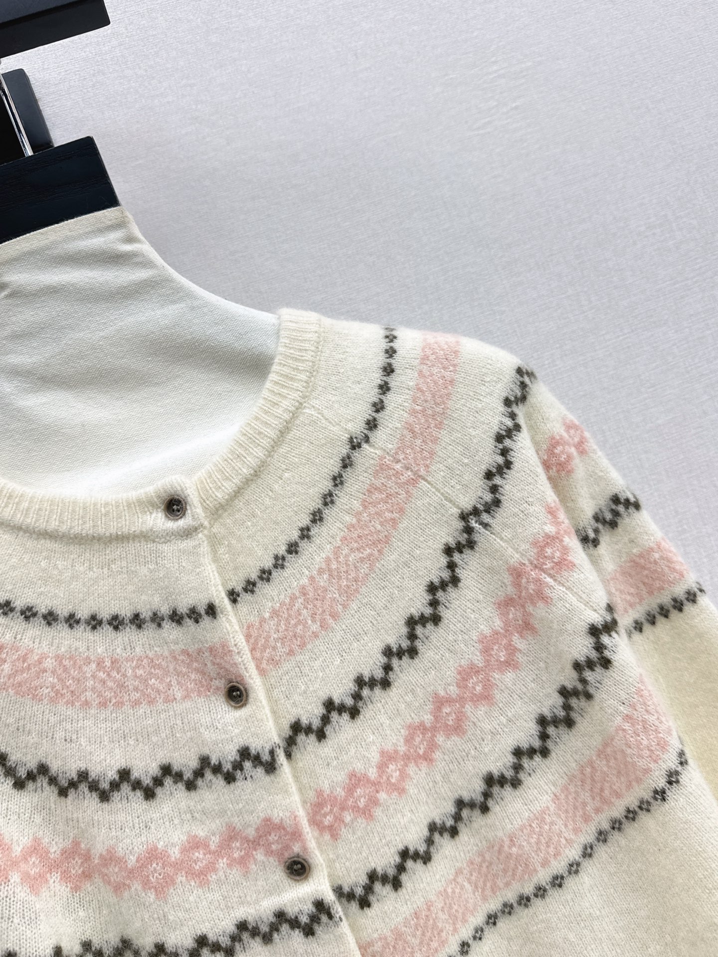 Max 26fw fair isle knit cardigan