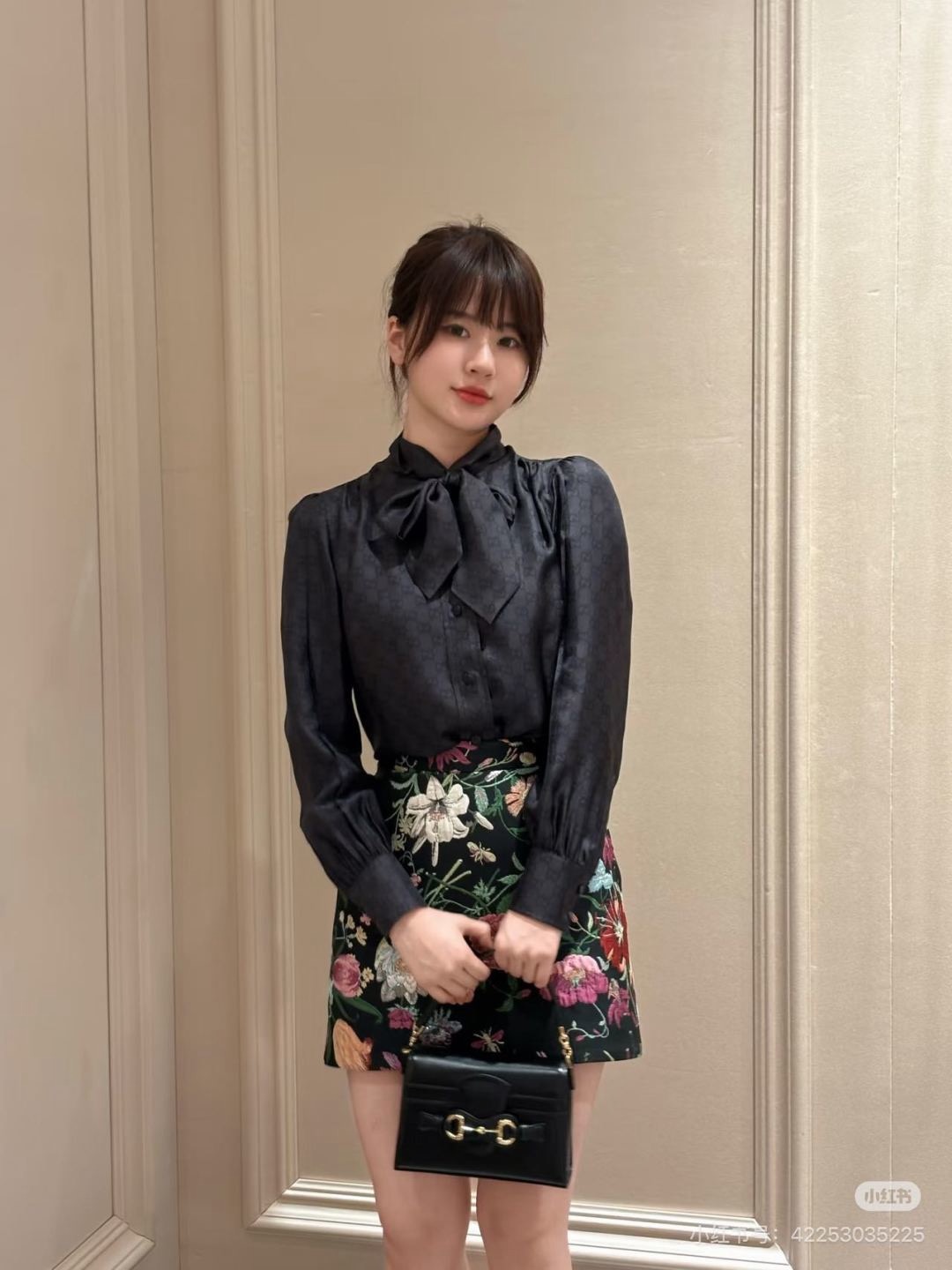 Guc 26fw jacquard ribbon shirt