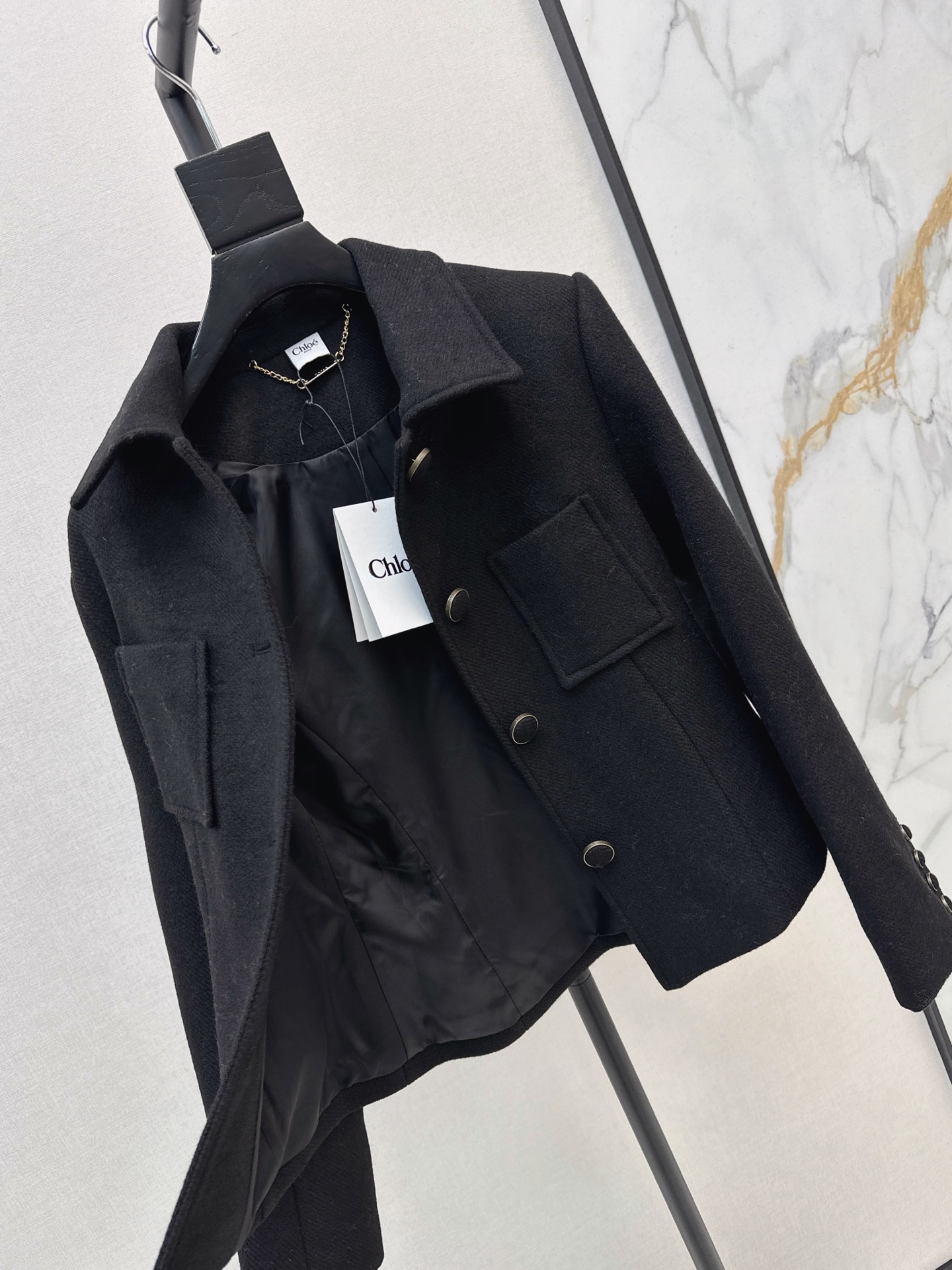 Chol 26fw wasit-clining cropped jacket