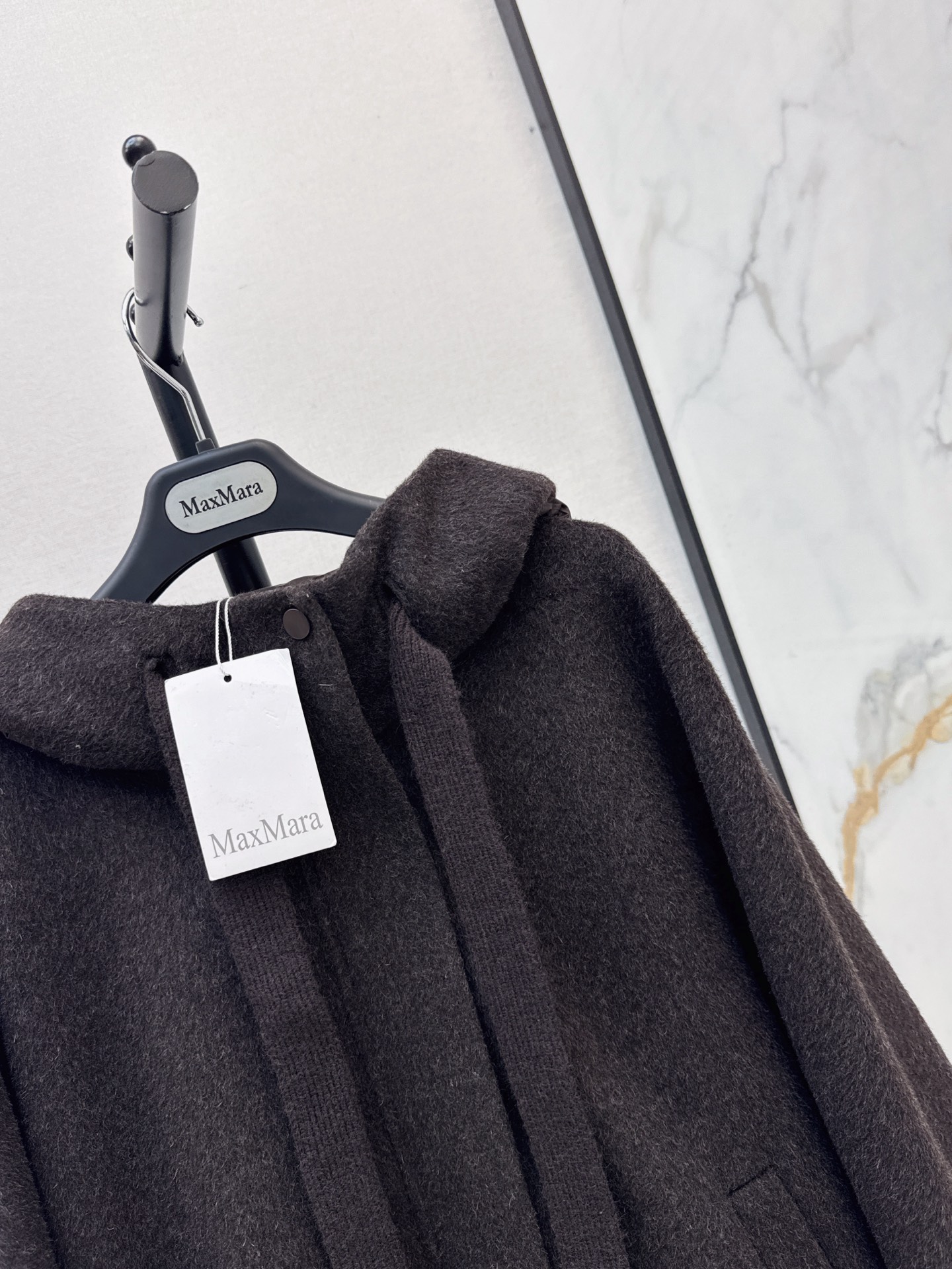 Max 26fw wool contract hooded down jacket
