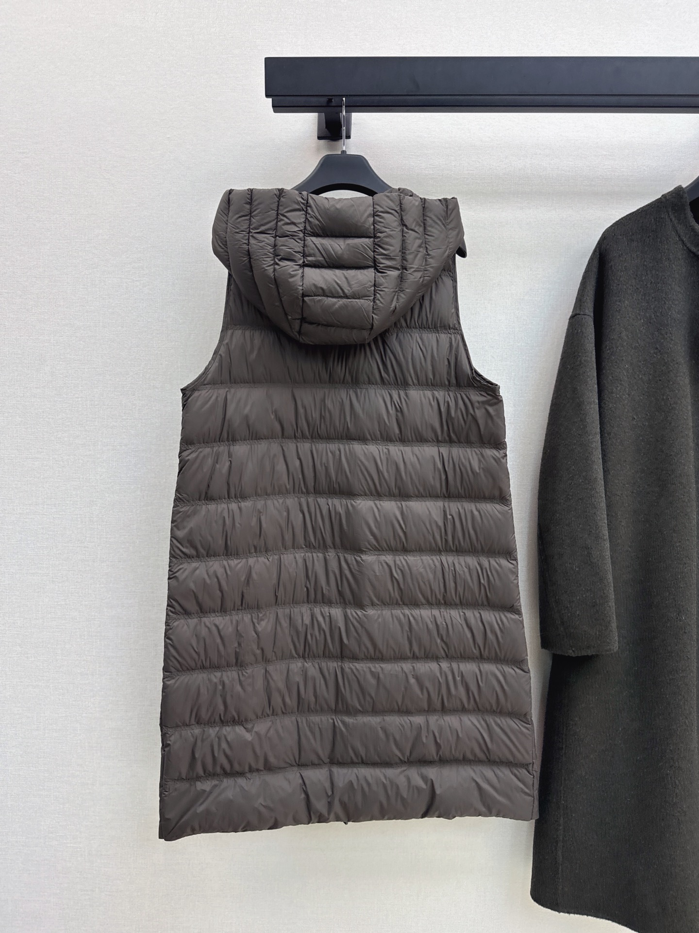 Max 26fw hooded down vest woolen overcoats sets