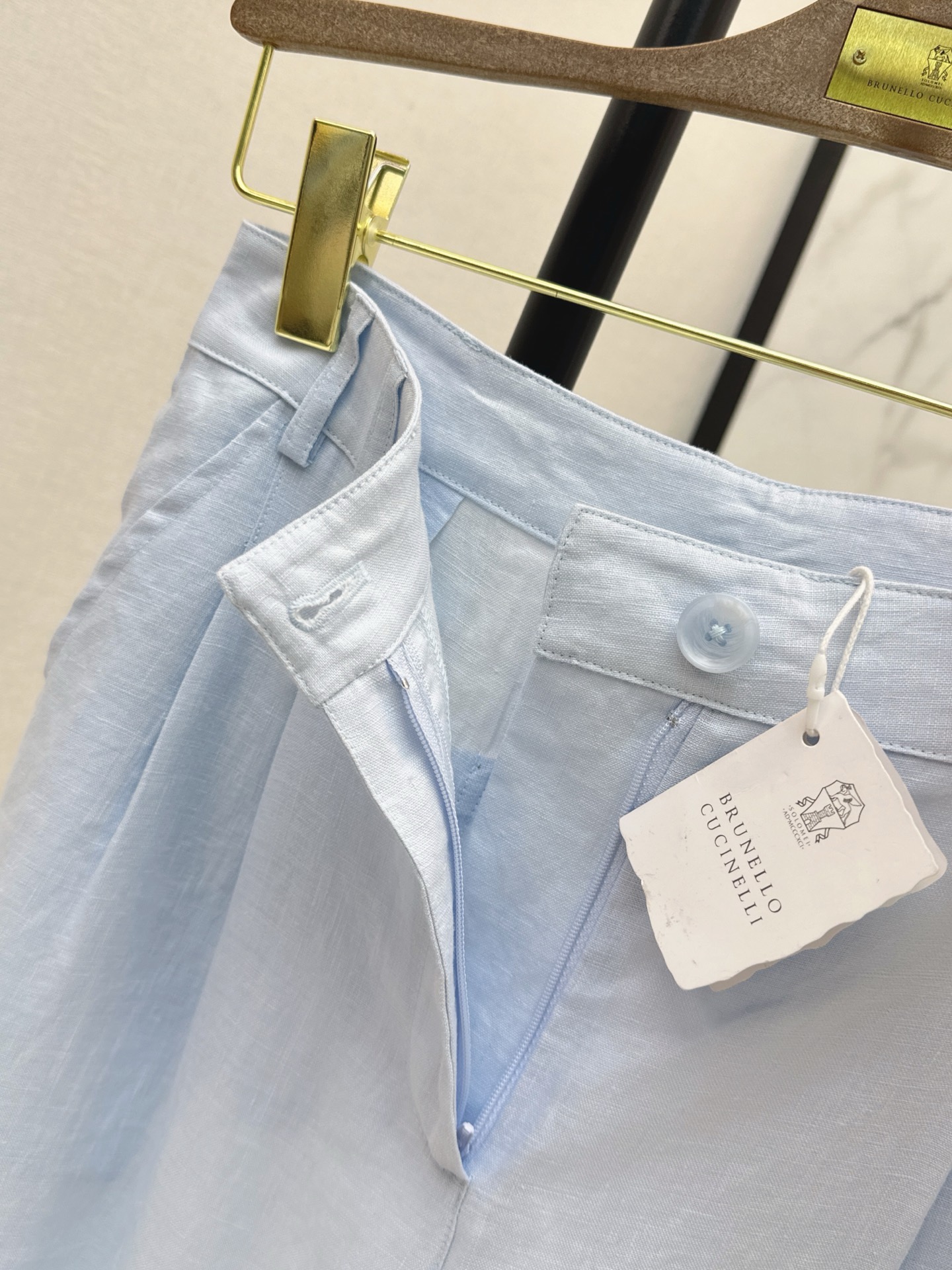 Brun 26ss linen straight-leg pants
