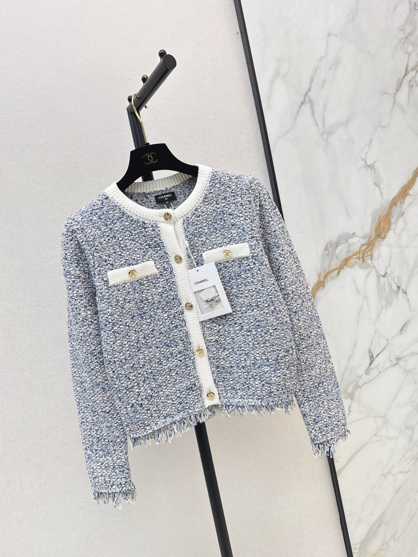 Chan 26fw fringe knit cardigan