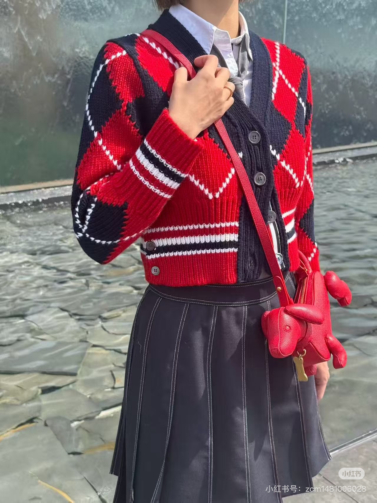 Thom 26fw jacquard knit cardigan