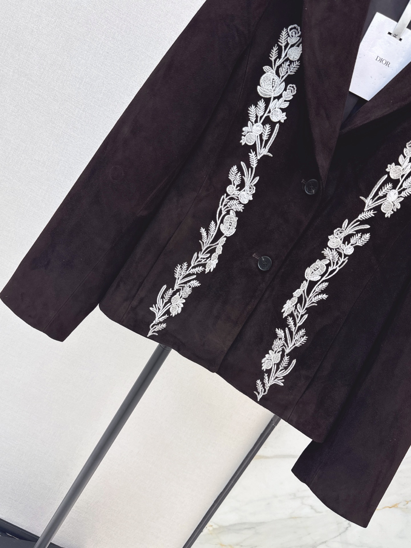 CD 26fw suede fleece embroidery blazer