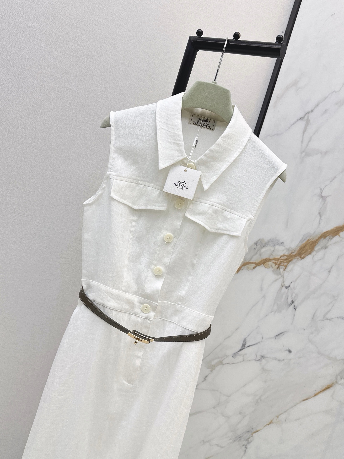 Her 26ss sleeveless linen dress