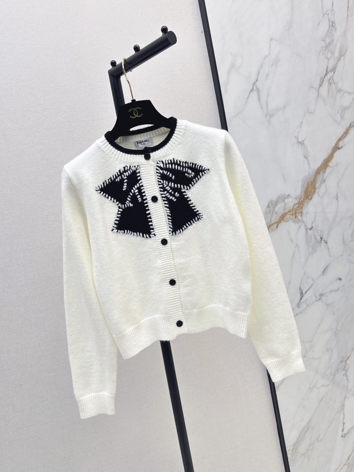Chan 26fw bow knit cardigan