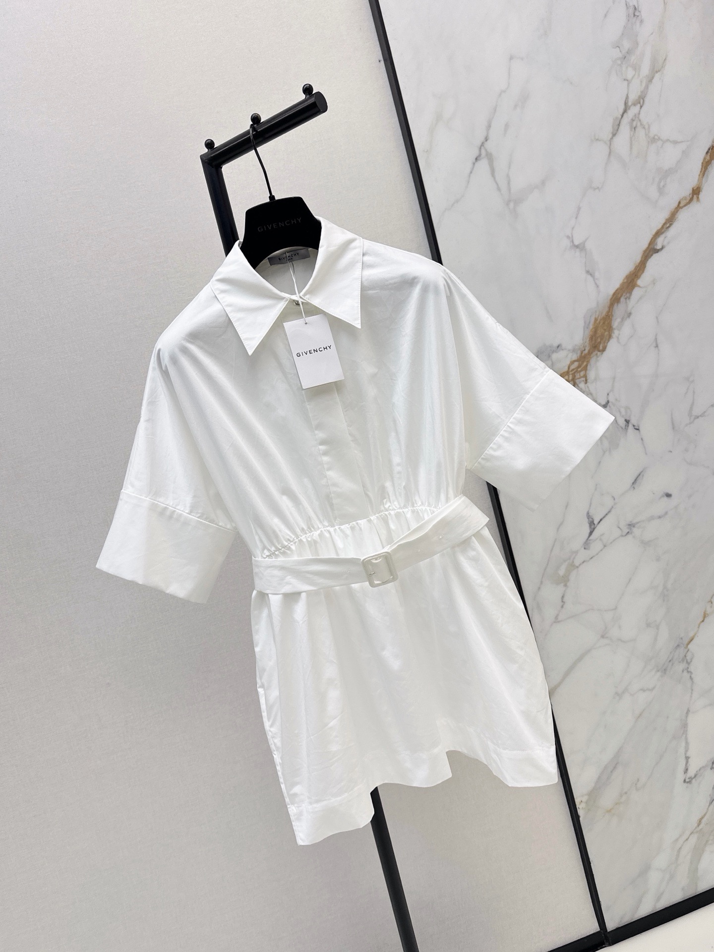 Giv 26ss belted shirt dress
