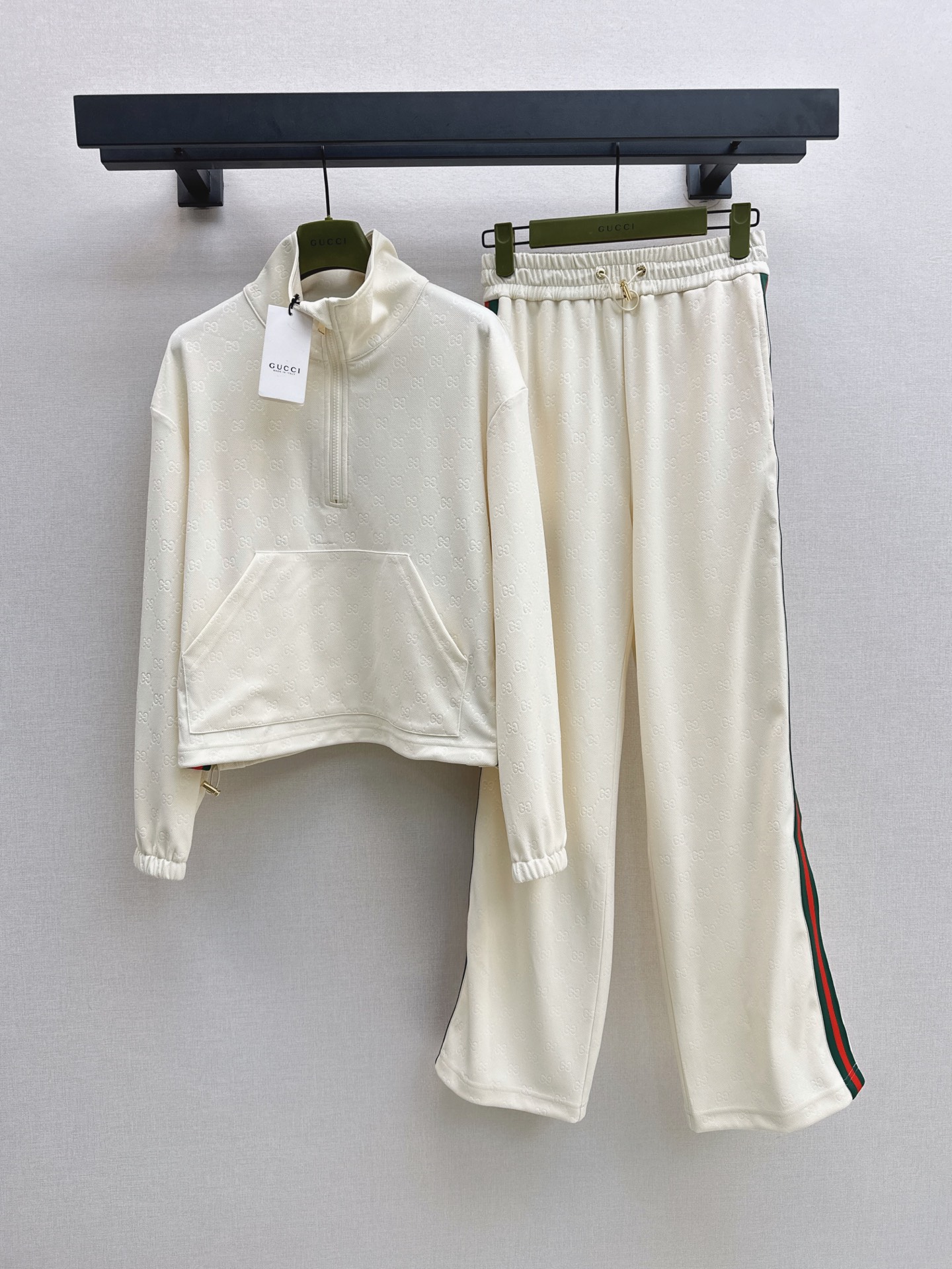 Guc 26fw jacquard top wide-leg pants