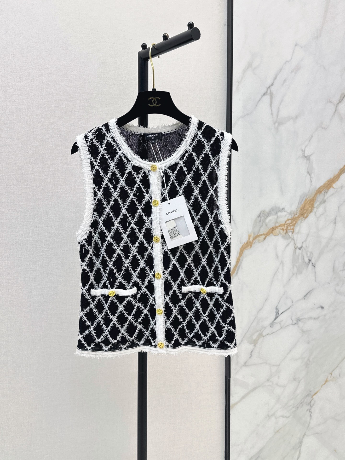 Chan 26fw knit vest jacket