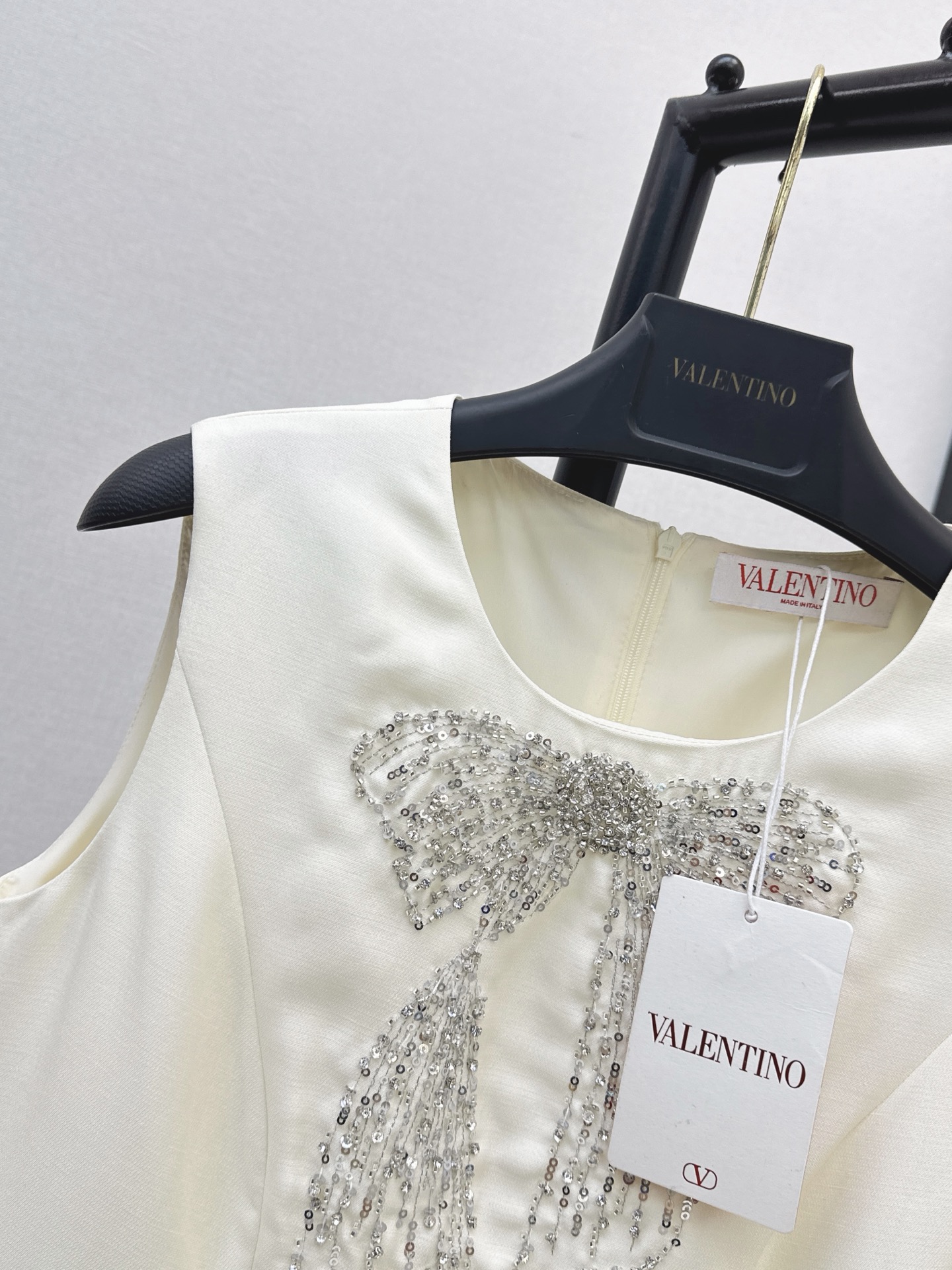 Valen 26ss bow beading dress