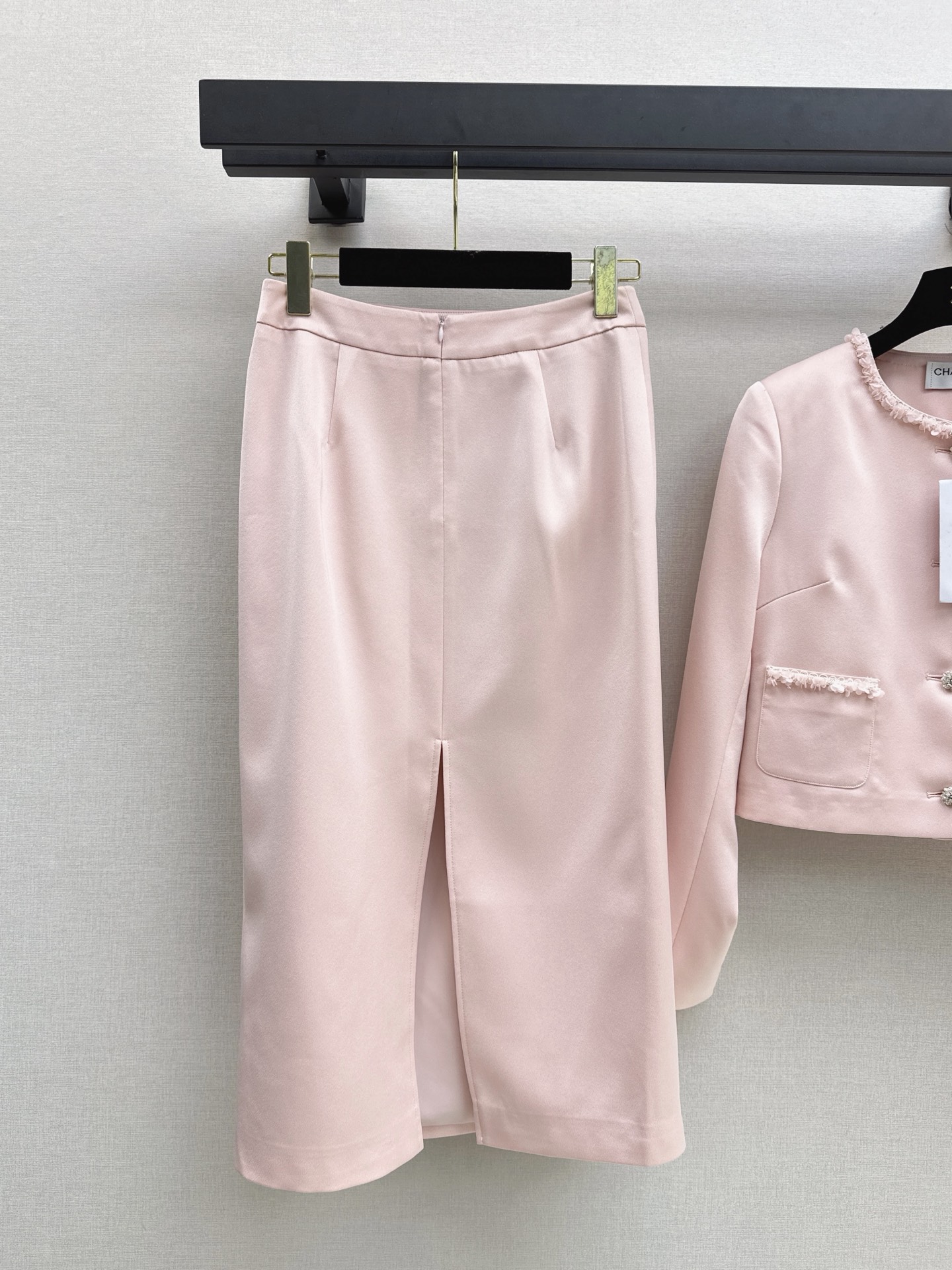 Chan 26fw cropped jacket slirt sets