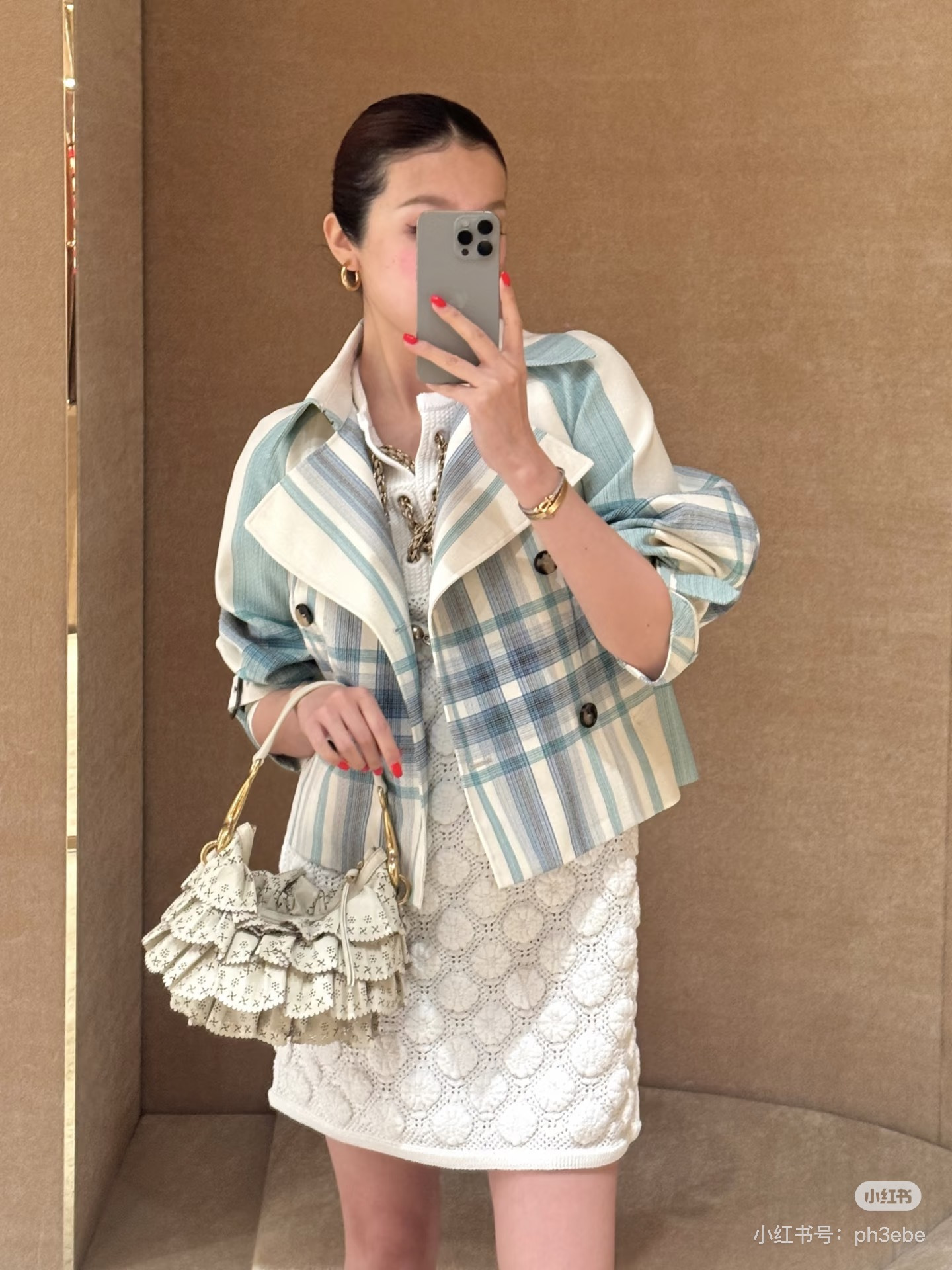 Bur 26fw check cropped trench coats