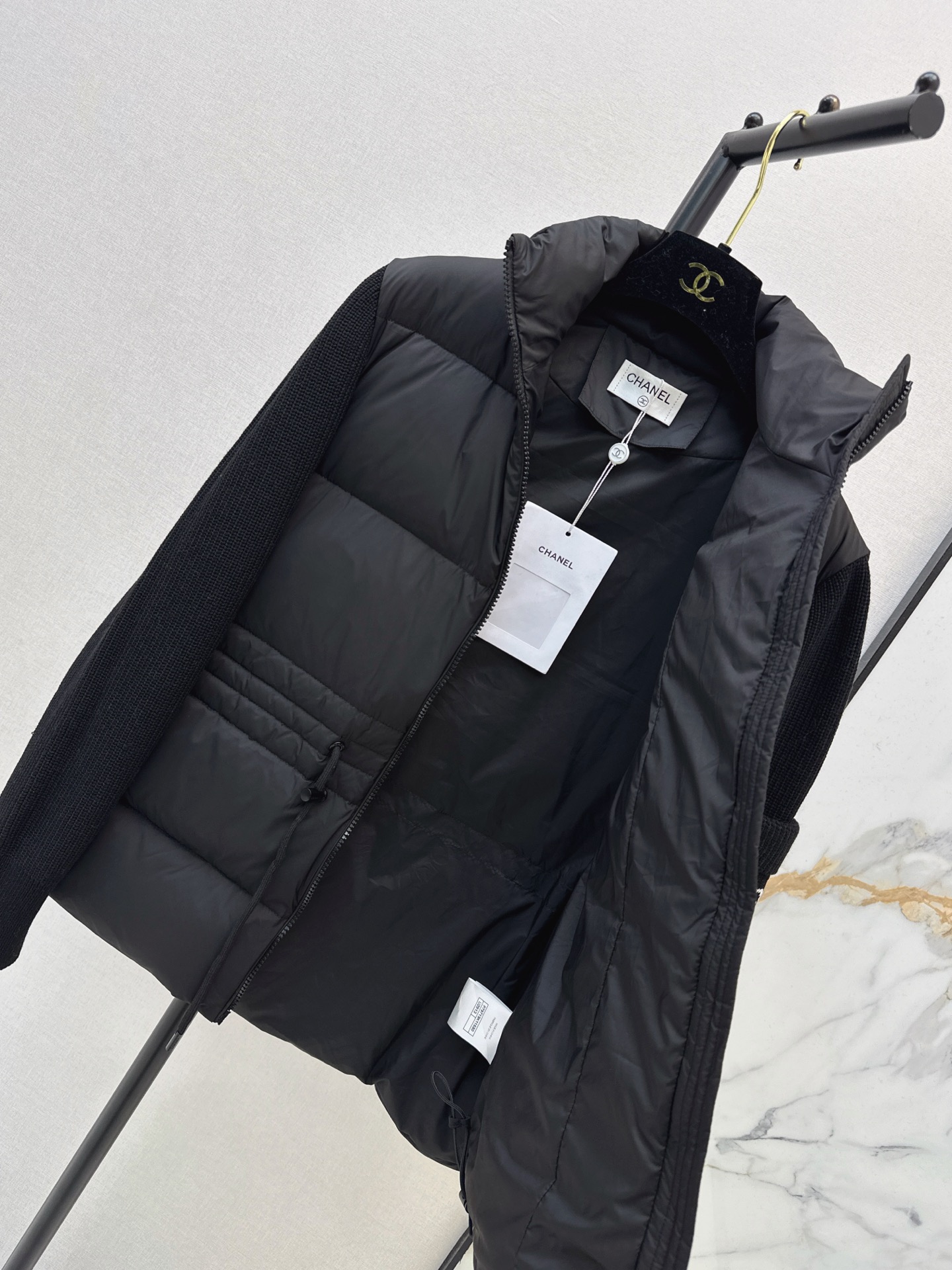 Chan 26fw wool contract drawstring down jacket