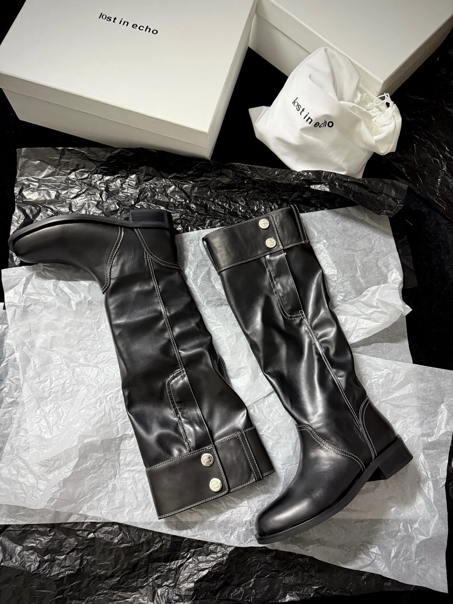 Lost 25fw slouch boots