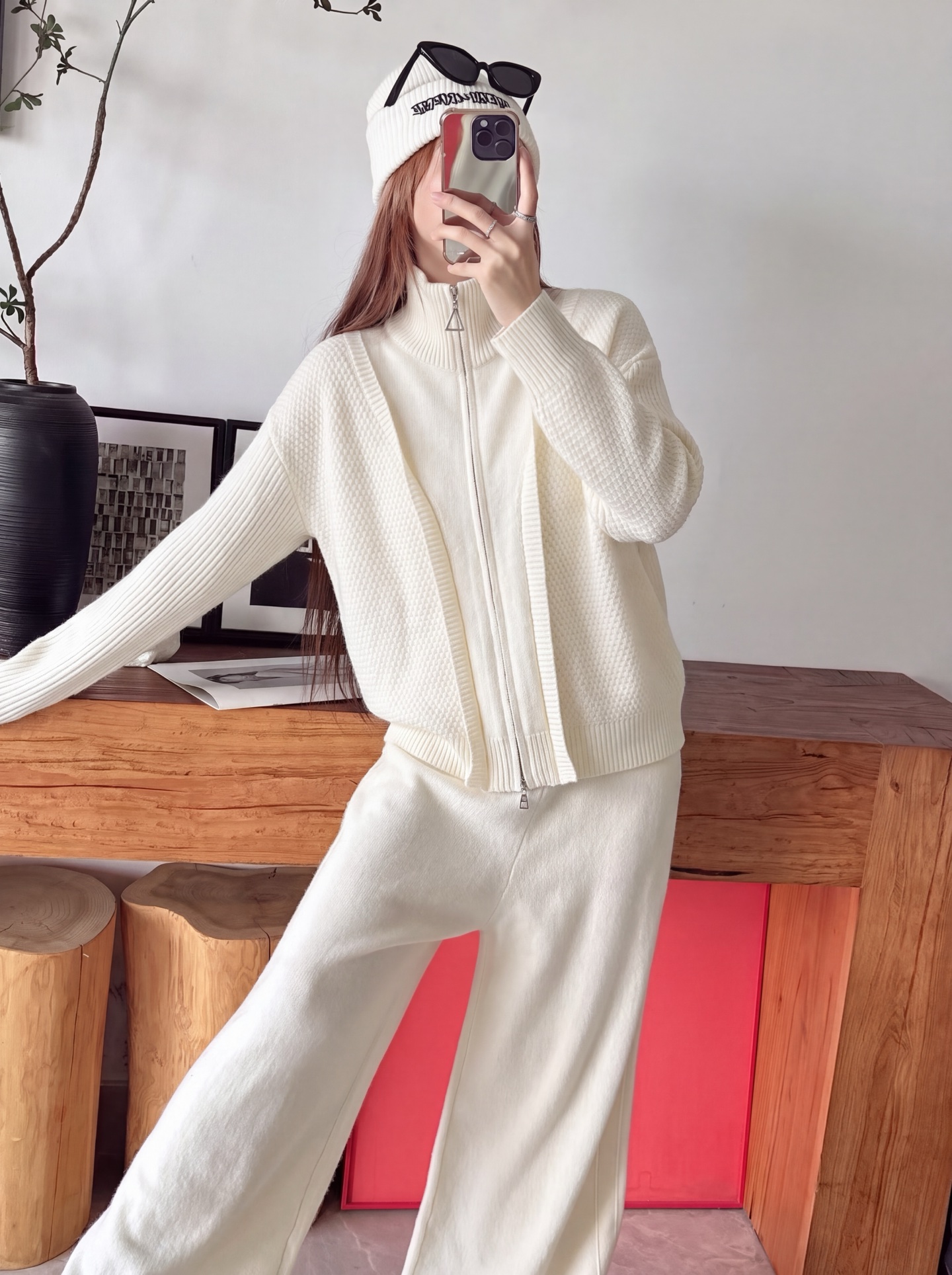 Max 26fw wool cardigan pants sets