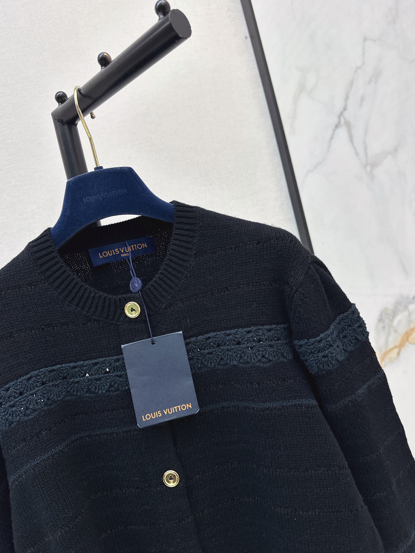 Loui 26fw lace-trim cardigan