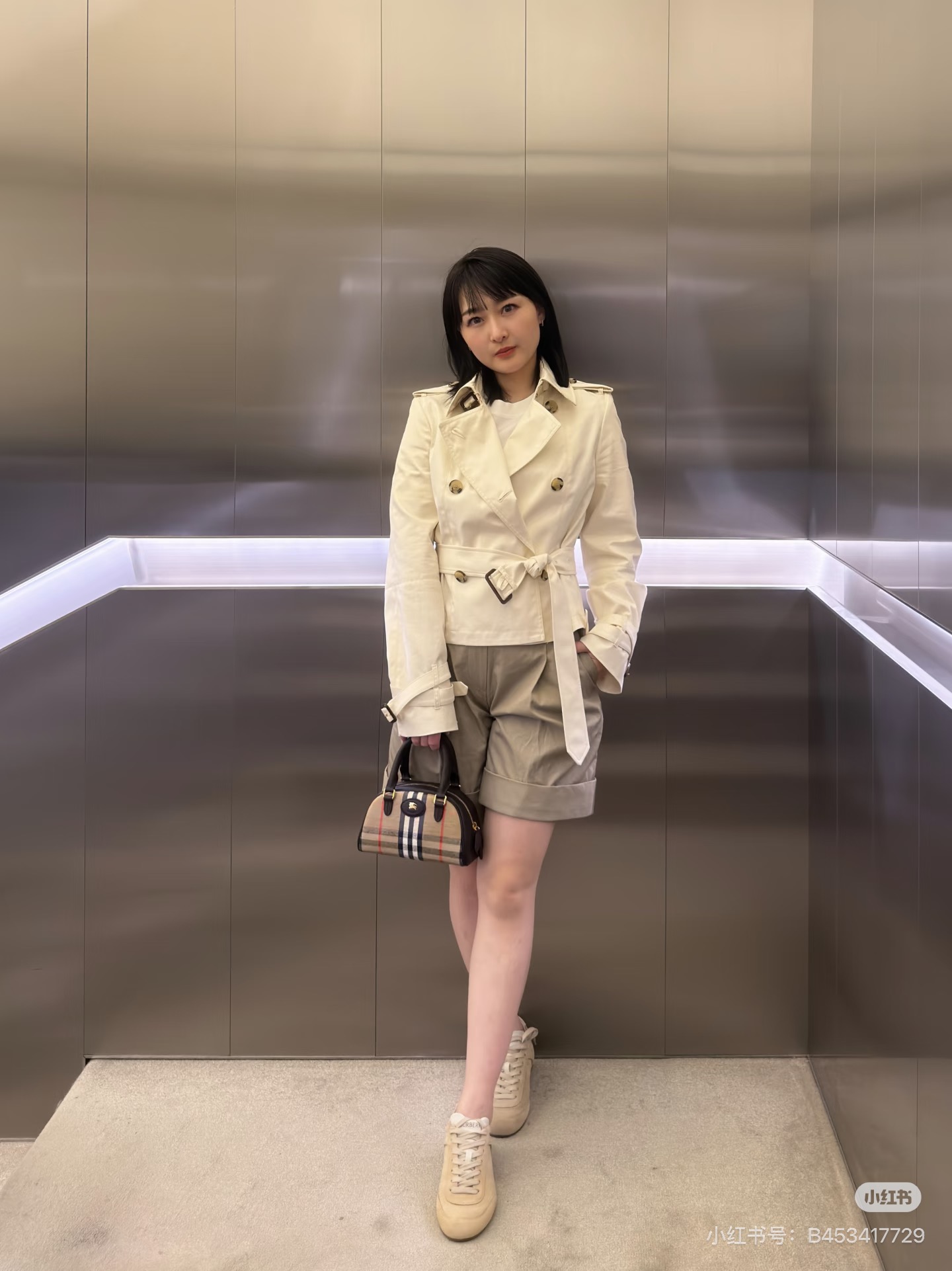 Bur 26fw cropped trench coats