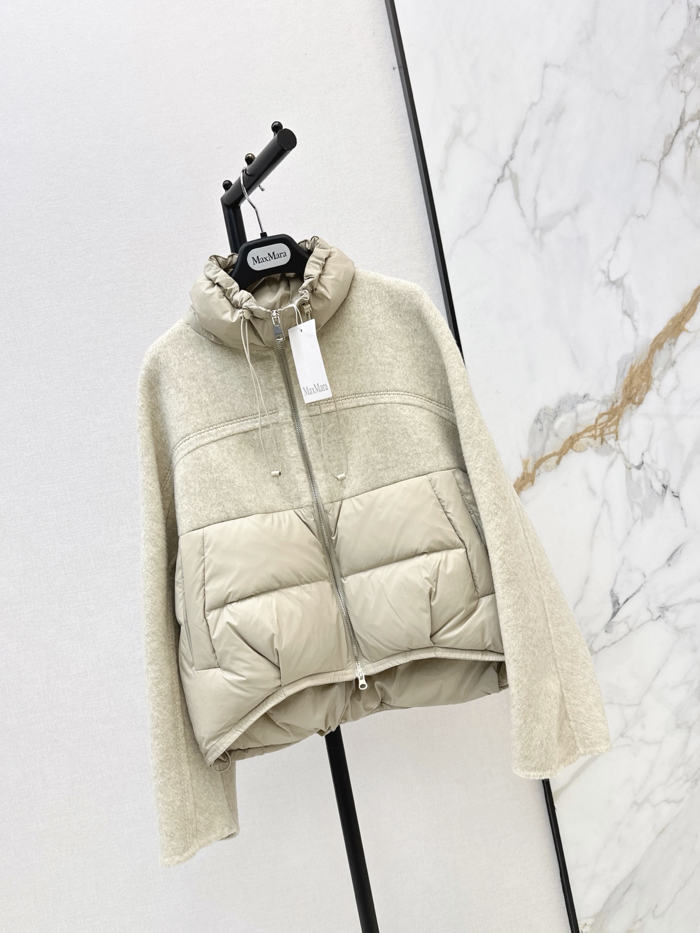 Max 26fw wool contract down jacket