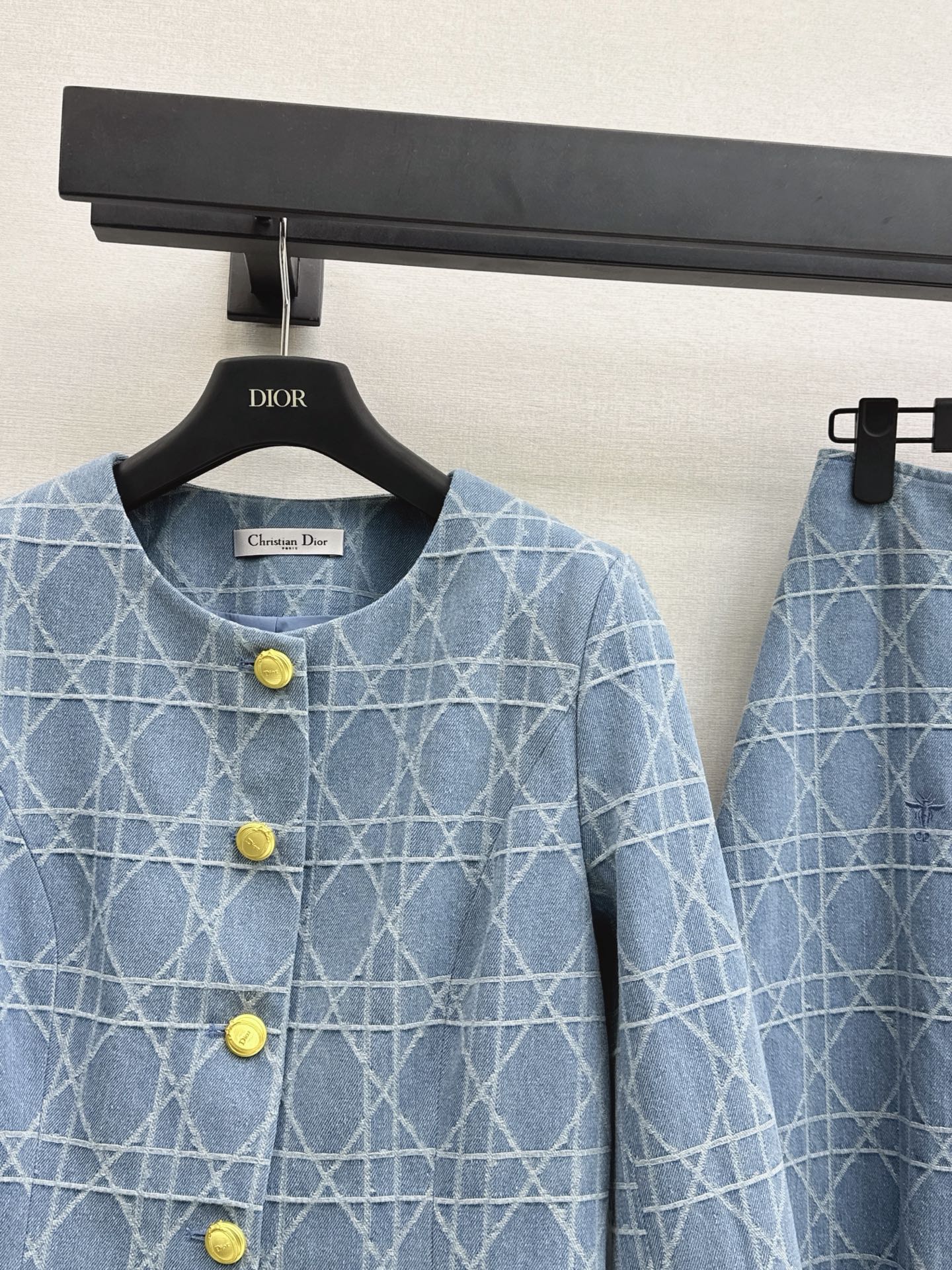 CD 26fw jacquard jacket A-line skirt sets